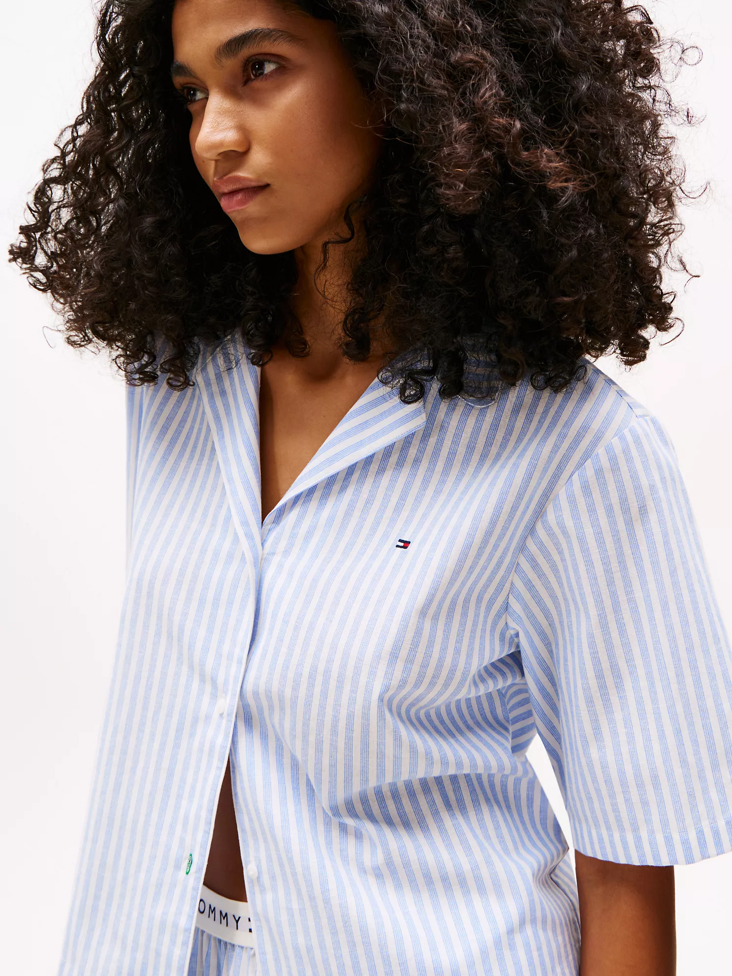 Linen-Blend Shirt & Short Sleep Set - Multi Stripes Blue Spell 10 Linen-Blend Shirt & Short Sleep Set
- Multi Stripes Blue Spell