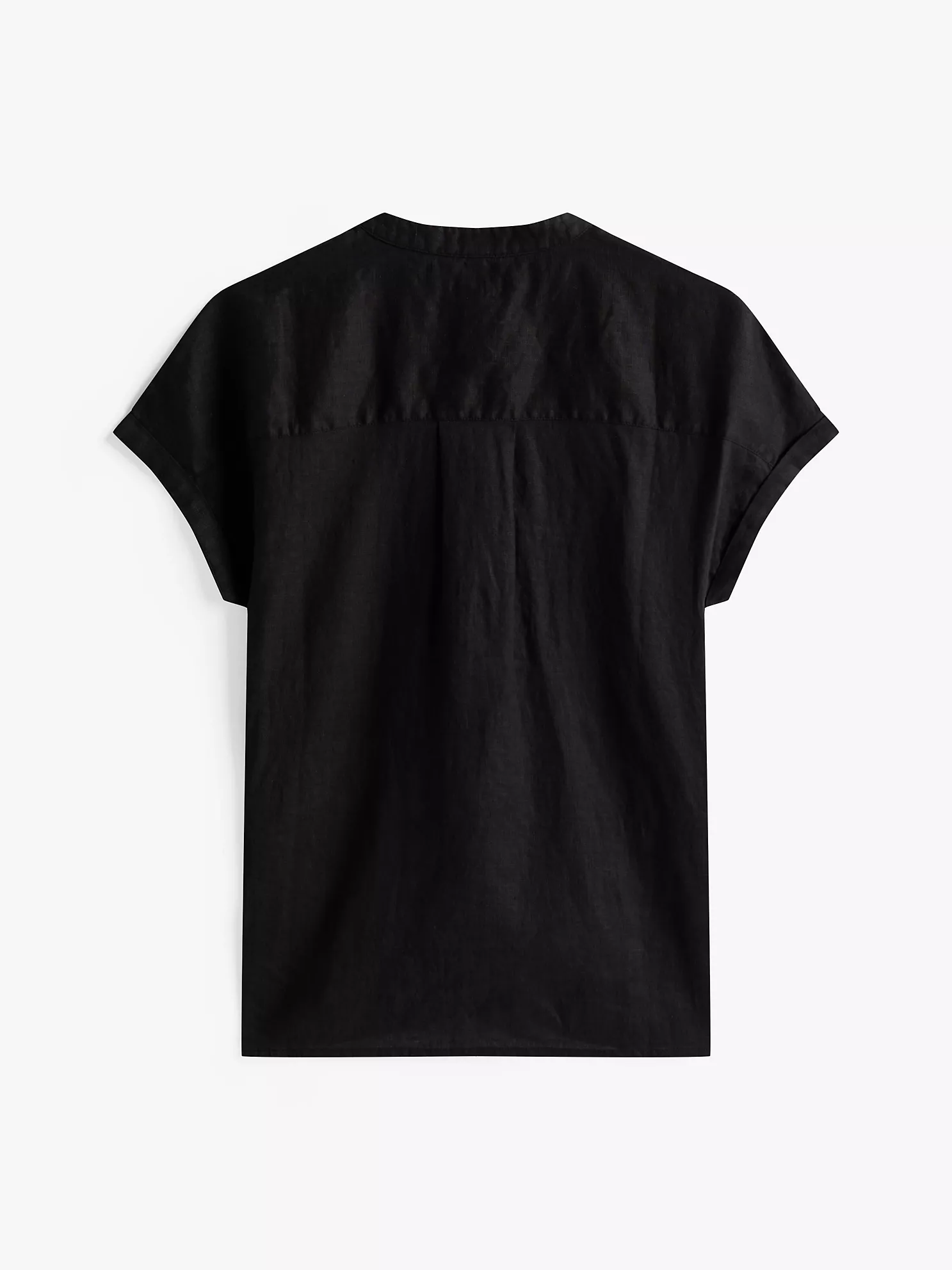 Relaxed Fit Linen Top - Black 5 Relaxed Fit Linen Top
- Black