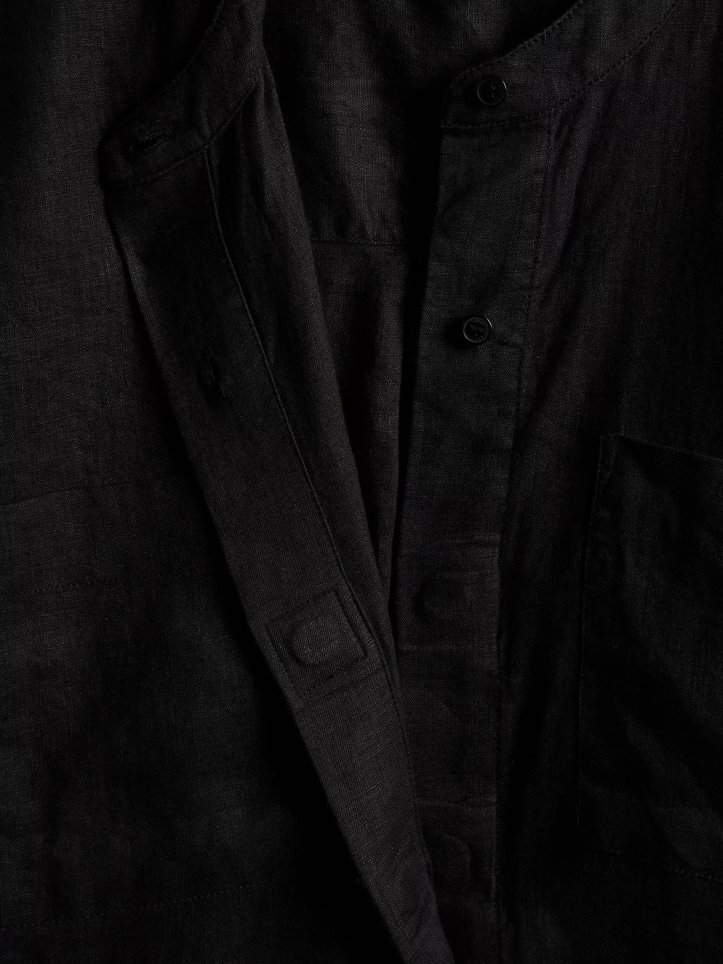 Relaxed Fit Linen Top - Black 6 Relaxed Fit Linen Top
- Black