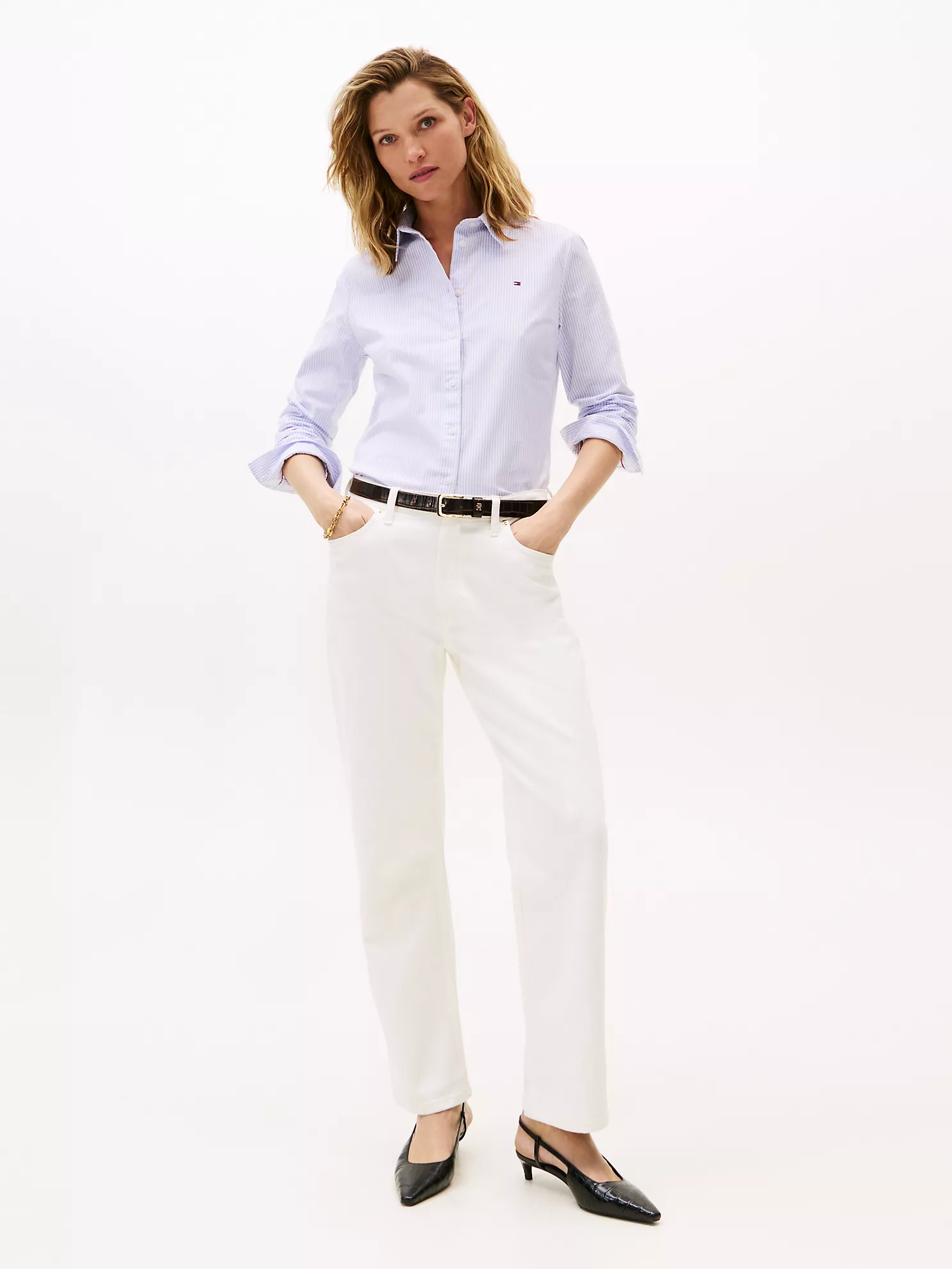 Stripe Stretch Oxford Regular Fit Shirt - Seldom Blue / Optic White Stripe 8 Stripe Stretch Oxford Regular Fit Shirt
- Seldom Blue / Optic White Stripe