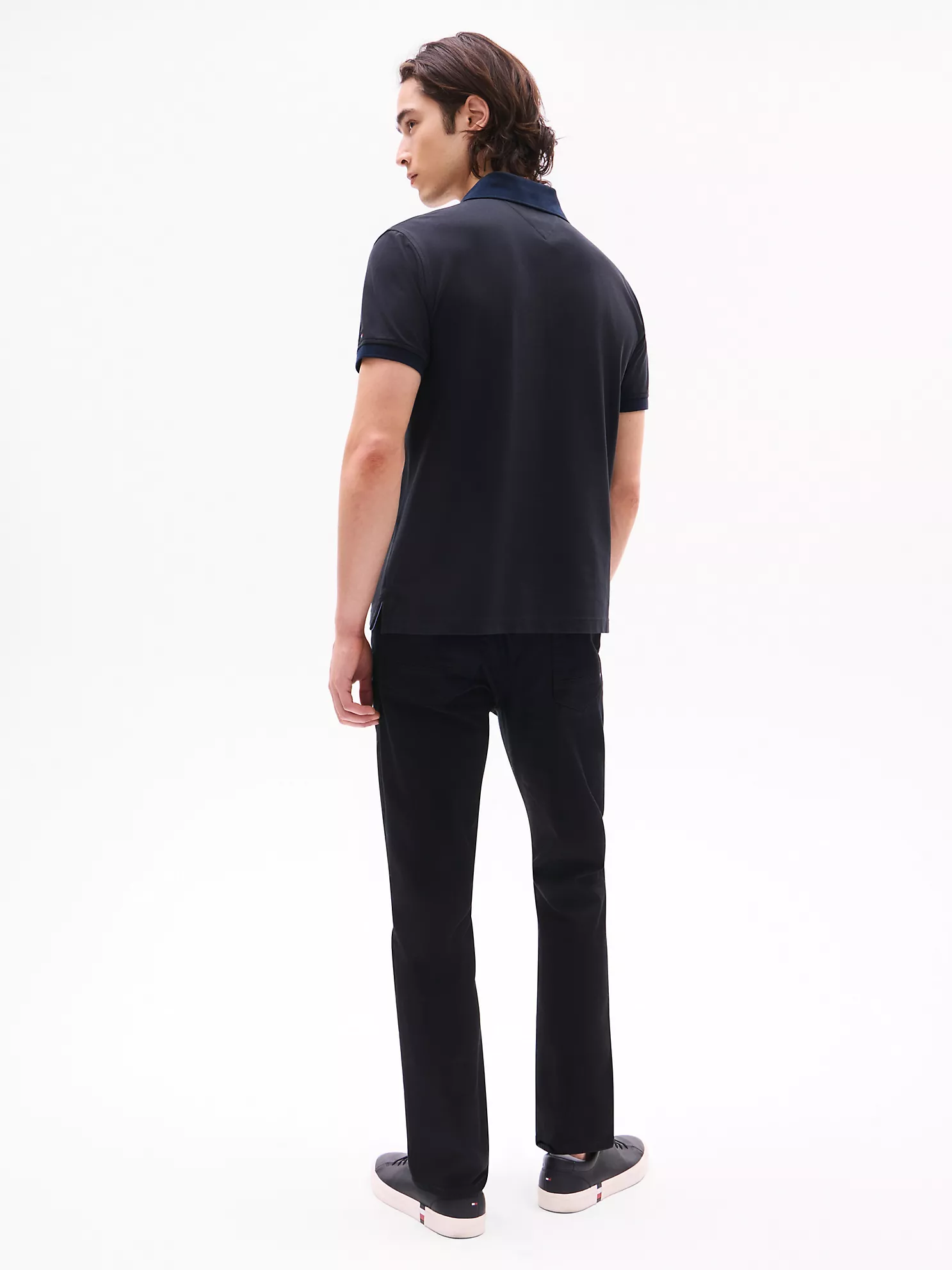 Embroidered Stripe Regular Fit Polo - Black 8 Embroidered Stripe Regular Fit Polo
- Black
