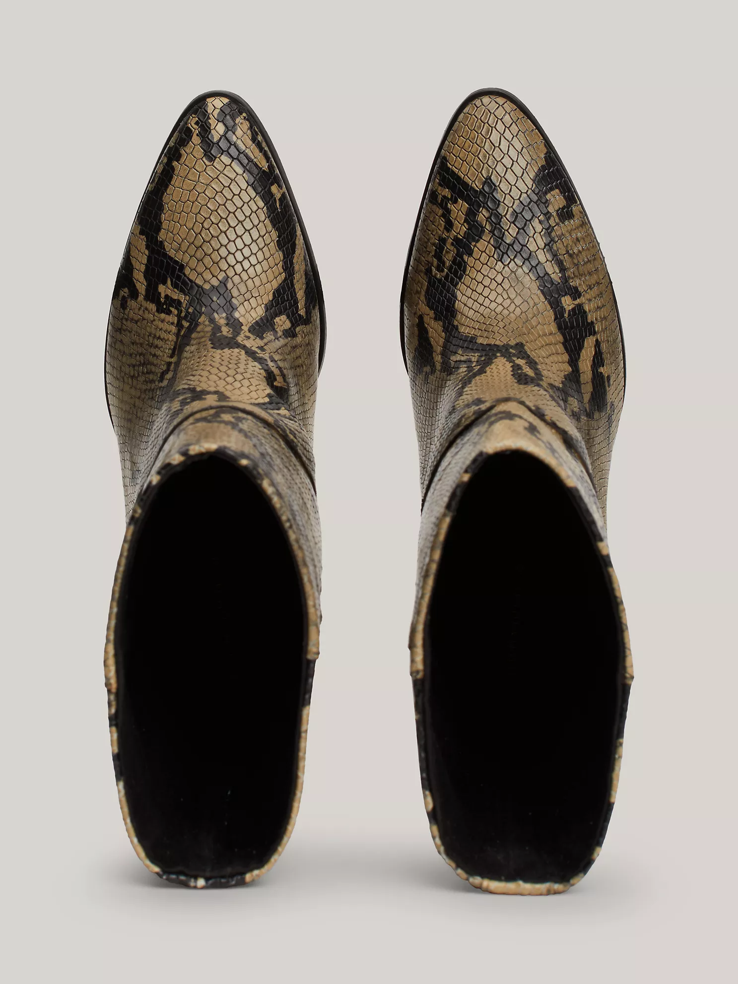 Snake Embossed Leather Heeled Cowboy Boot - Neutral Python 11 Snake Embossed Leather Heeled Cowboy Boot
- Neutral Python
