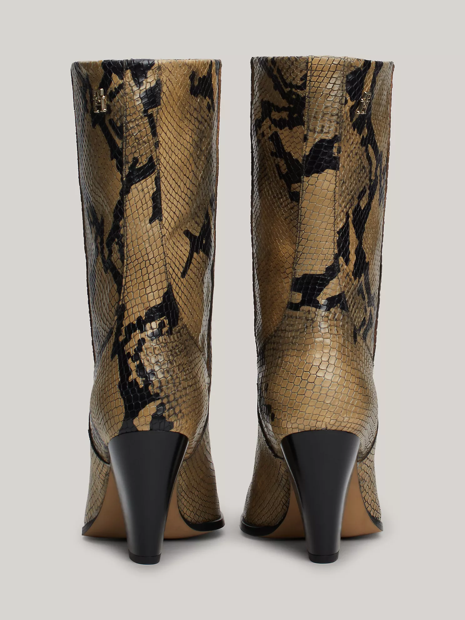 Snake Embossed Leather Heeled Cowboy Boot - Neutral Python 12 Snake Embossed Leather Heeled Cowboy Boot
- Neutral Python