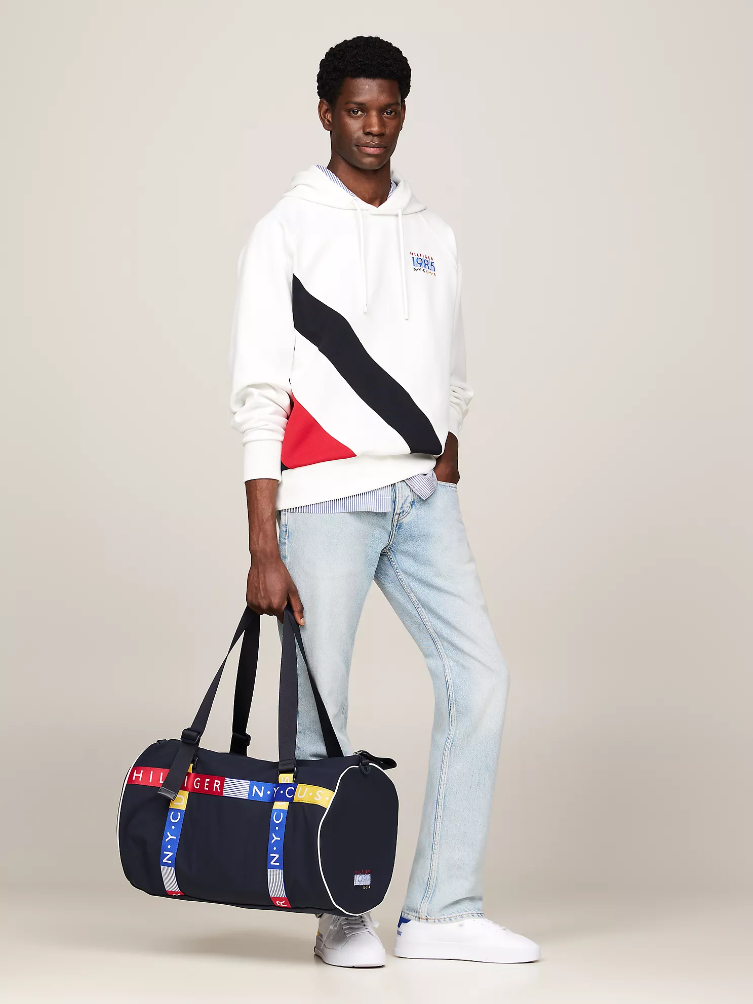 Hilfiger Team Stripe Hoodie - Ecru 13 Hilfiger Team Stripe Hoodie
- Ecru