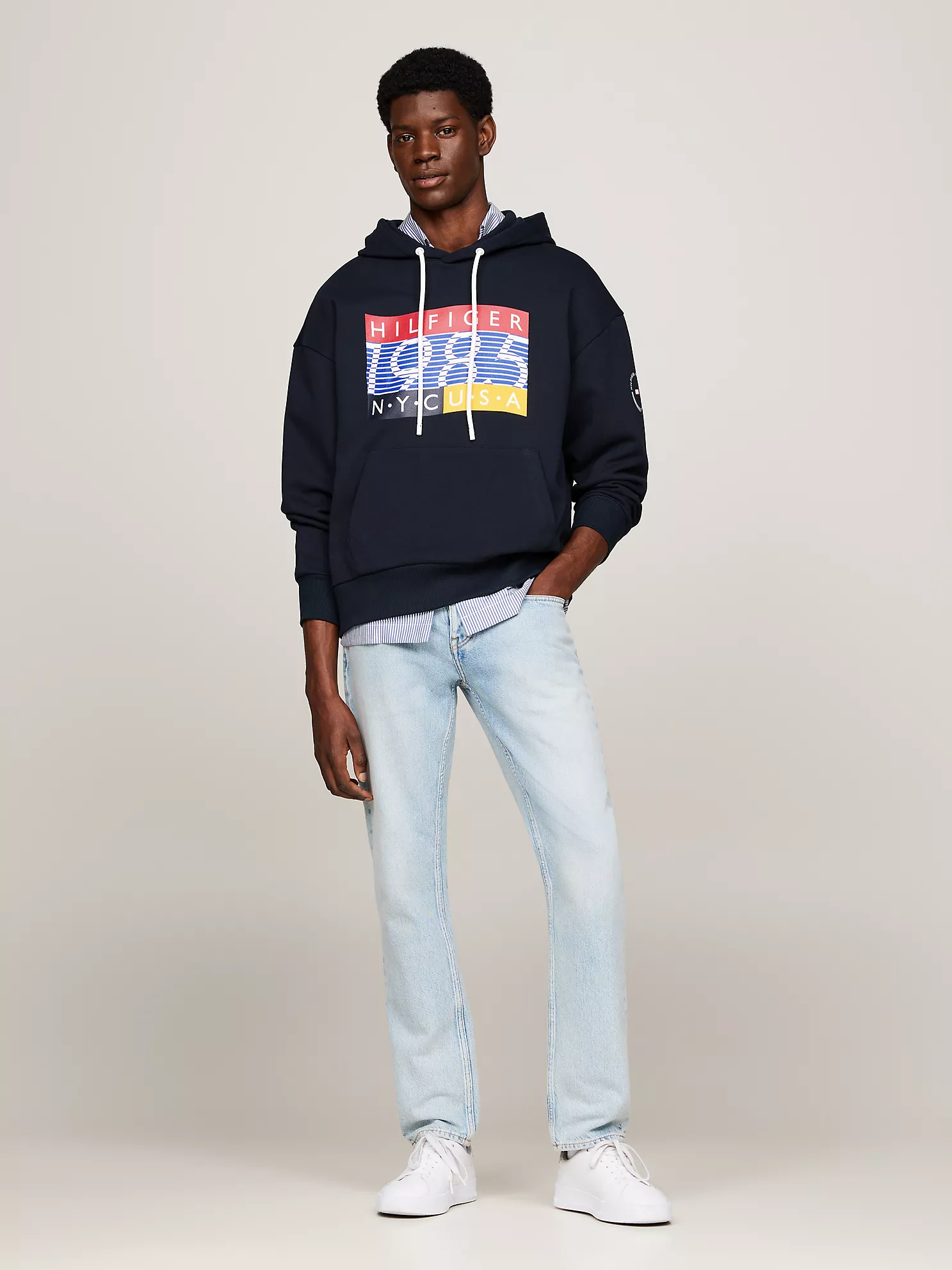 Hilfiger Team Graphic Hoodie - Navy 6 Hilfiger Team Graphic Hoodie
- Navy