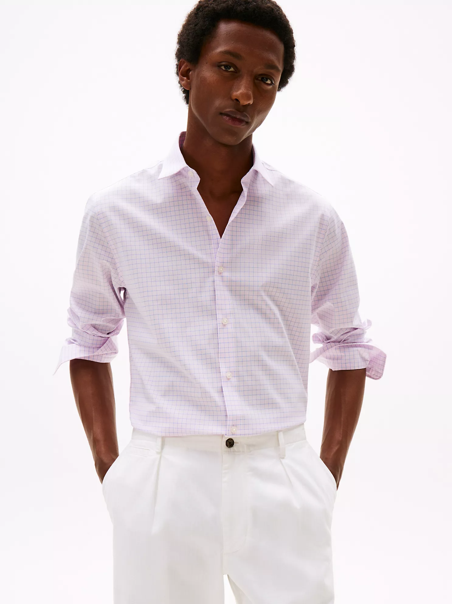 THFlex Slim Fit Check Dress Shirt - Pink Multi 1 THFlex Slim Fit Check Dress Shirt
- Pink Multi