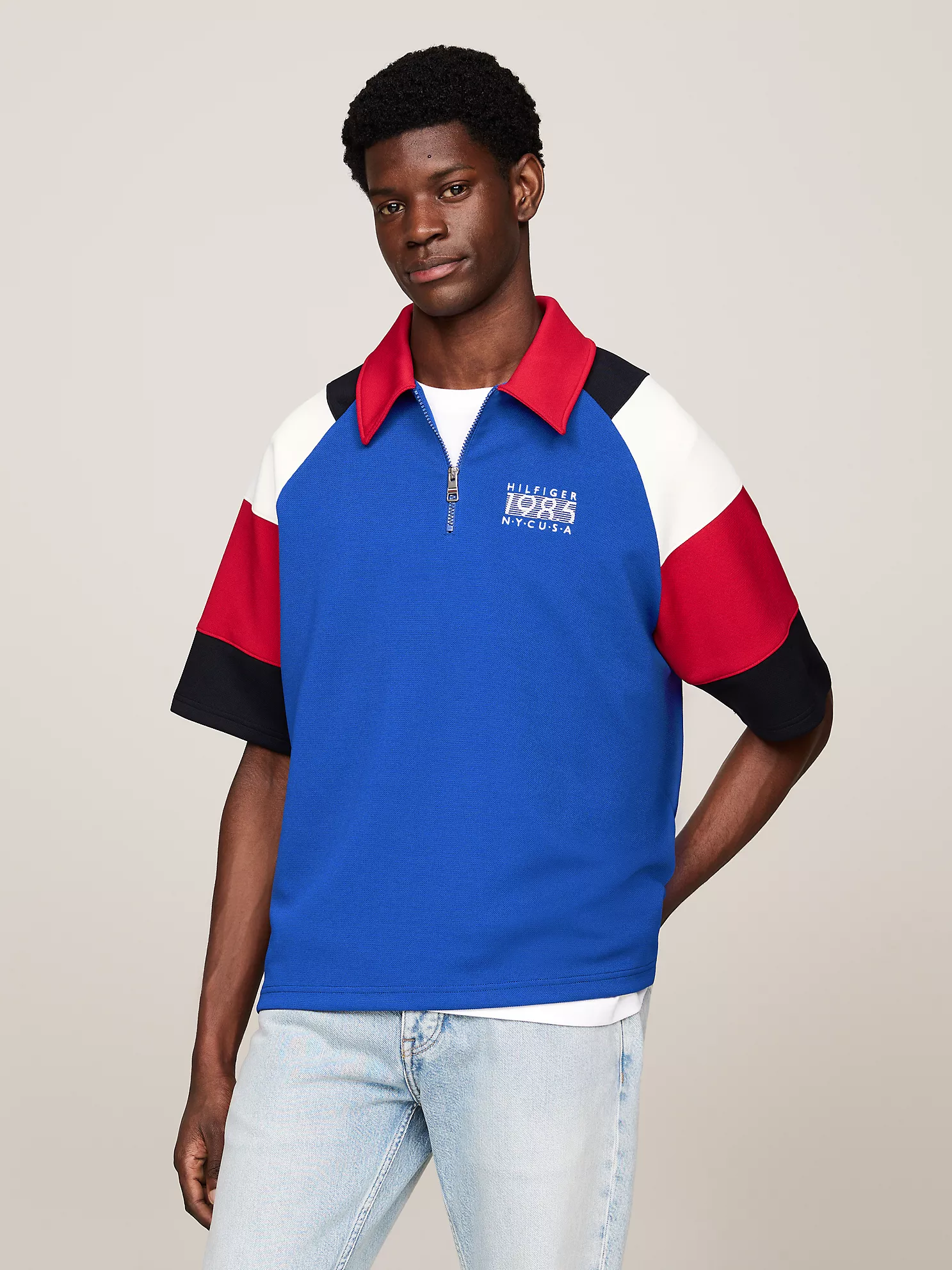 Hilfiger Team Regular Fit Stripe Polo - Ultra Blue/Multi 1 Hilfiger Team Regular Fit Stripe Polo
- Ultra Blue/Multi