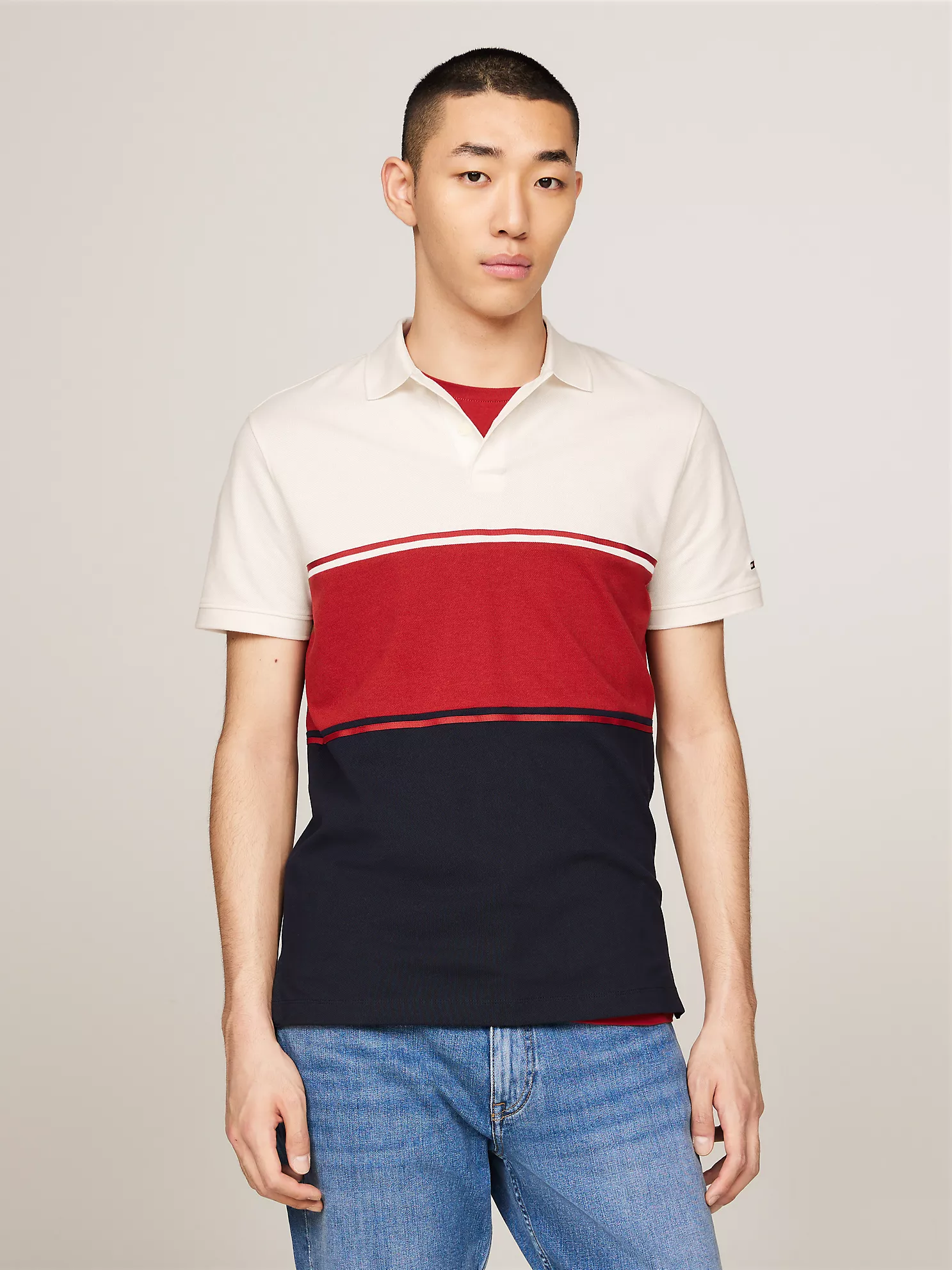 Regular Fit Colorblock Polo - Dark Magma 1 Regular Fit Colorblock Polo
- Dark Magma