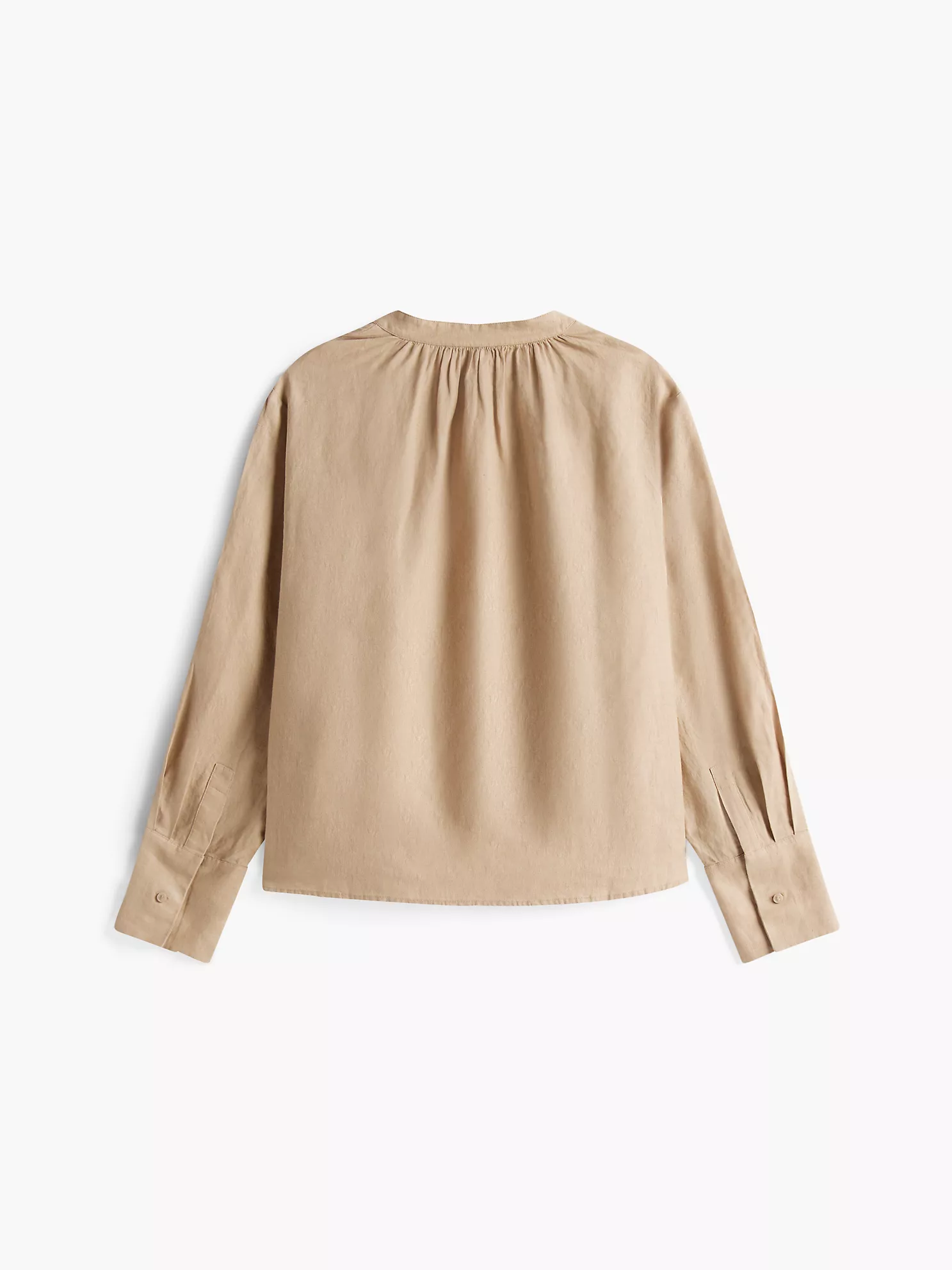 Linen V-Neck Top - Beige 5 Linen V-Neck Top
- Beige