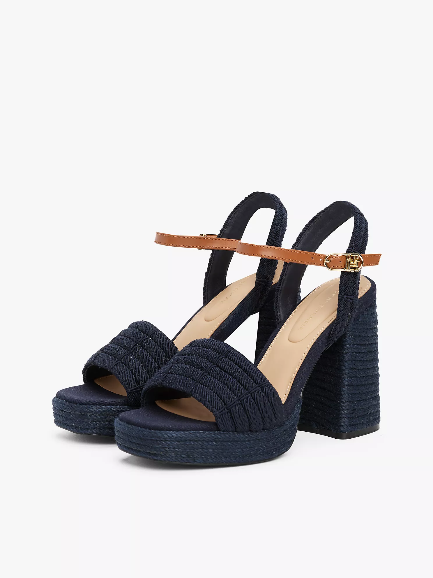 Jute-Trim Block-Heel Platform Sandal - Space Blue 9 Jute-Trim Block-Heel Platform Sandal
- Space Blue