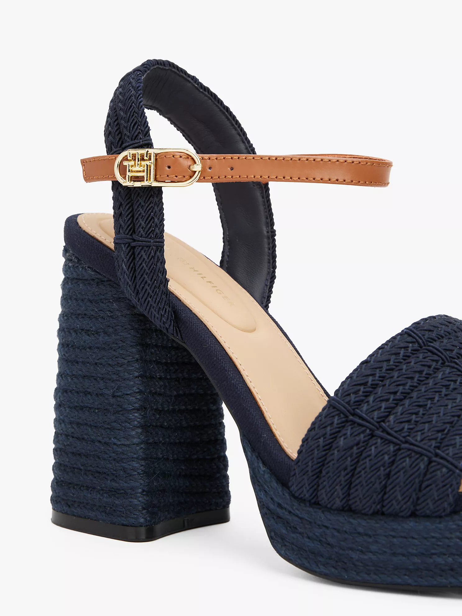 Jute-Trim Block-Heel Platform Sandal - Space Blue 13 Jute-Trim Block-Heel Platform Sandal
- Space Blue