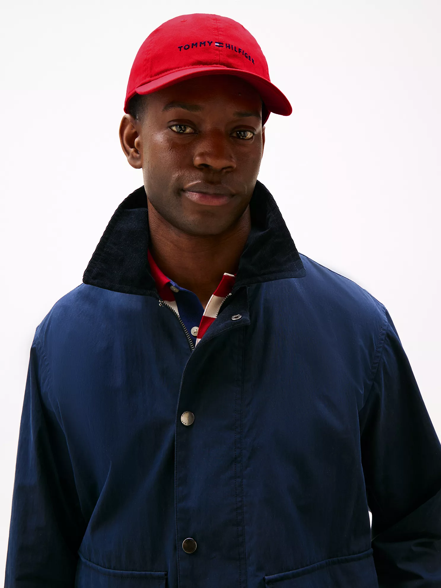 Embroidered Tommy Logo Baseball Cap - Apple Red 8 Embroidered Tommy Logo Baseball Cap
- Apple Red