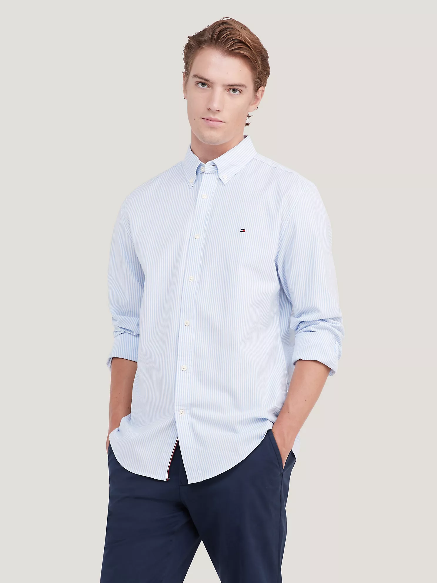 Regular Fit Essential Stretch Oxford Shirt - Provence 1 Regular Fit Essential Stretch Oxford Shirt
- Provence