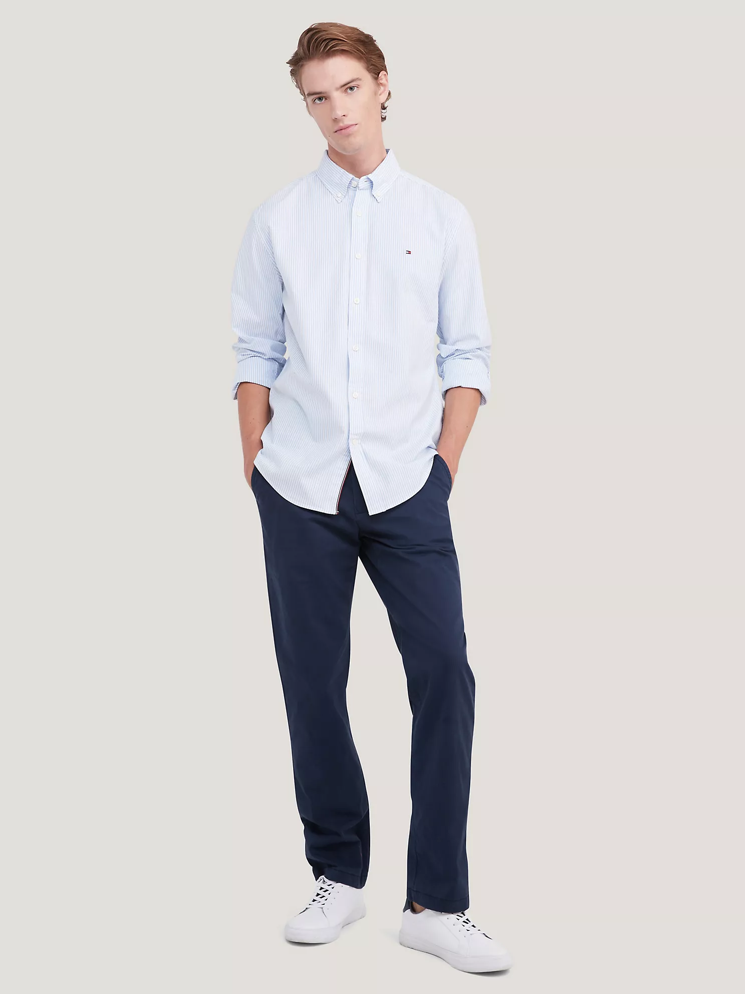 Regular Fit Essential Stretch Oxford Shirt - Provence 8 Regular Fit Essential Stretch Oxford Shirt
- Provence