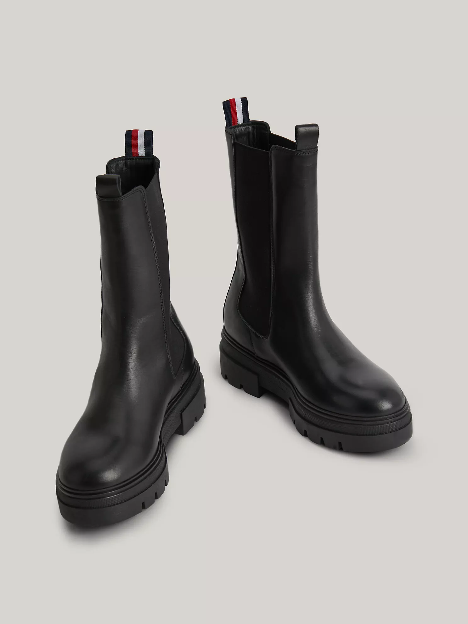 Leather Cleat Chelsea Boots - Black 8 Leather Cleat Chelsea Boots
- Black