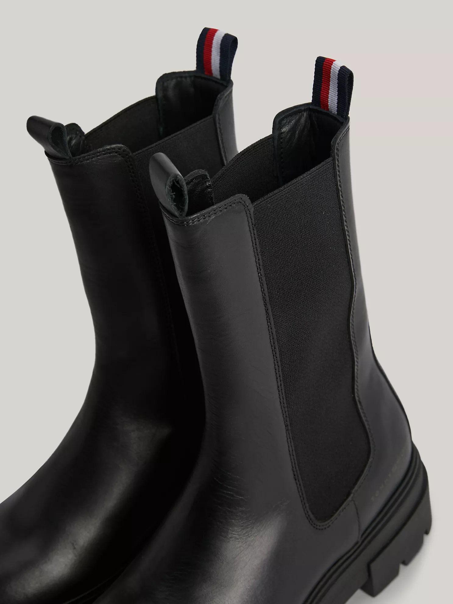 Leather Cleat Chelsea Boots - Black 9 Leather Cleat Chelsea Boots
- Black