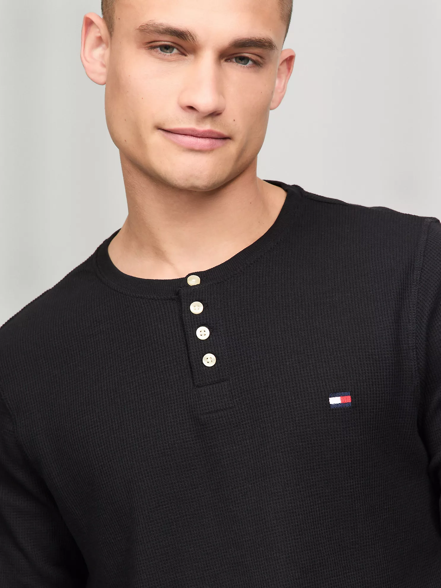 Thermal Sleep Henley - Black 7 Thermal Sleep Henley
- Black