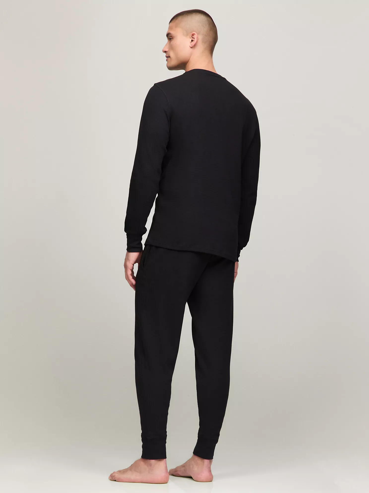 Thermal Sleep Henley - Black 8 Thermal Sleep Henley
- Black