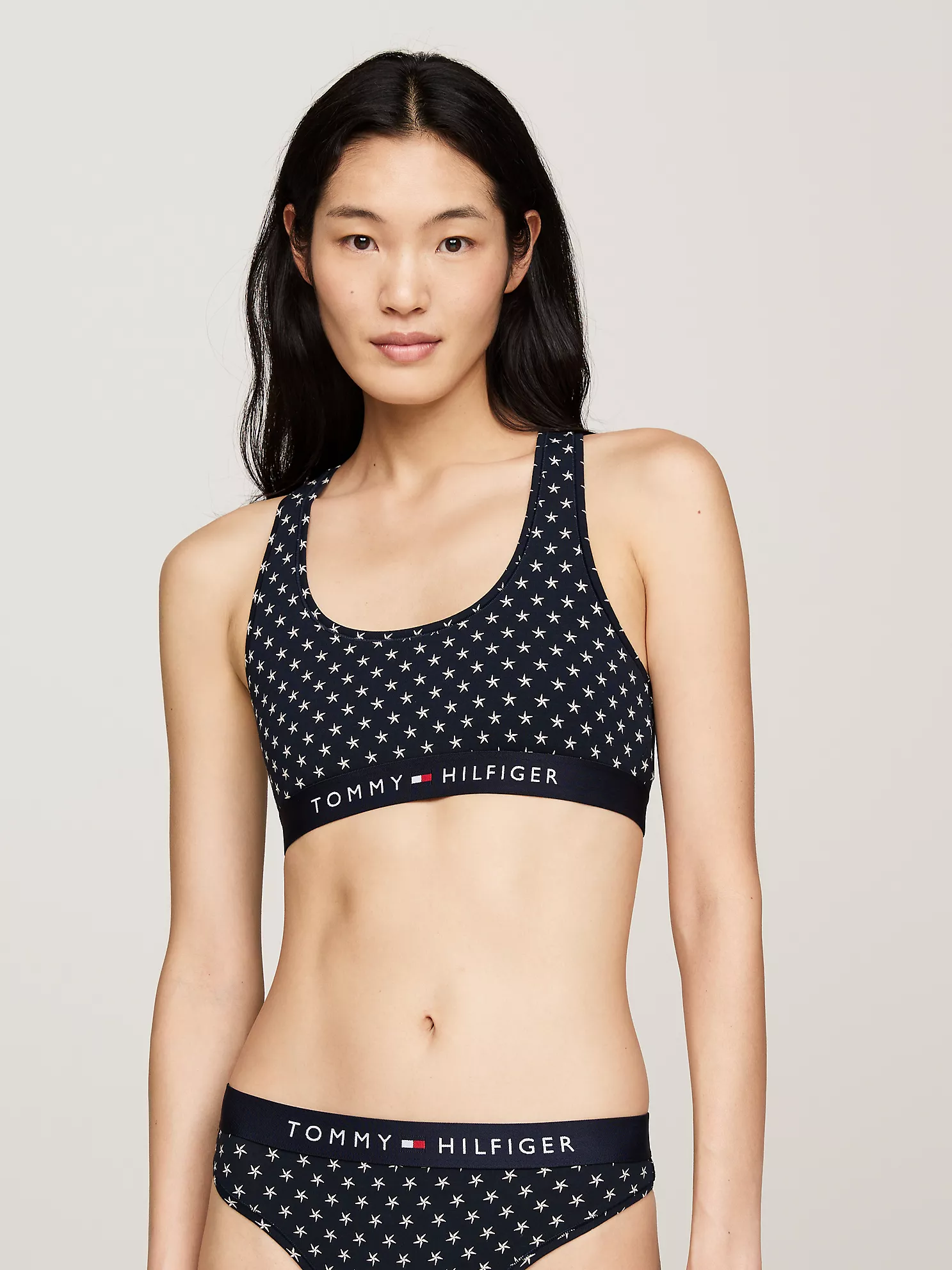Tommy Logo Star Print Unlined Bralette - All Stars 1 Tommy Logo Star Print Unlined Bralette
- All Stars