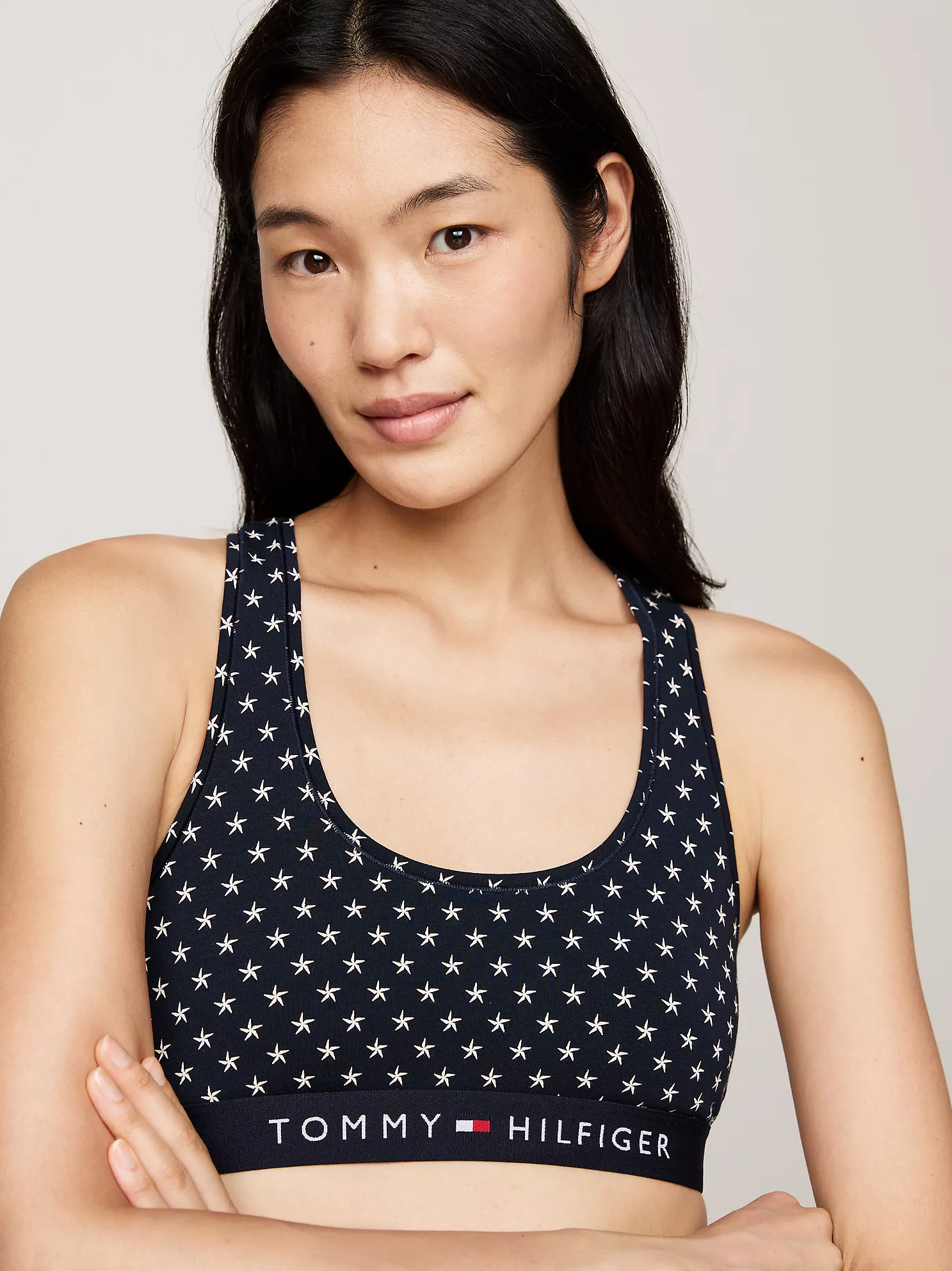 Tommy Logo Star Print Unlined Bralette - All Stars 8 Tommy Logo Star Print Unlined Bralette
- All Stars
