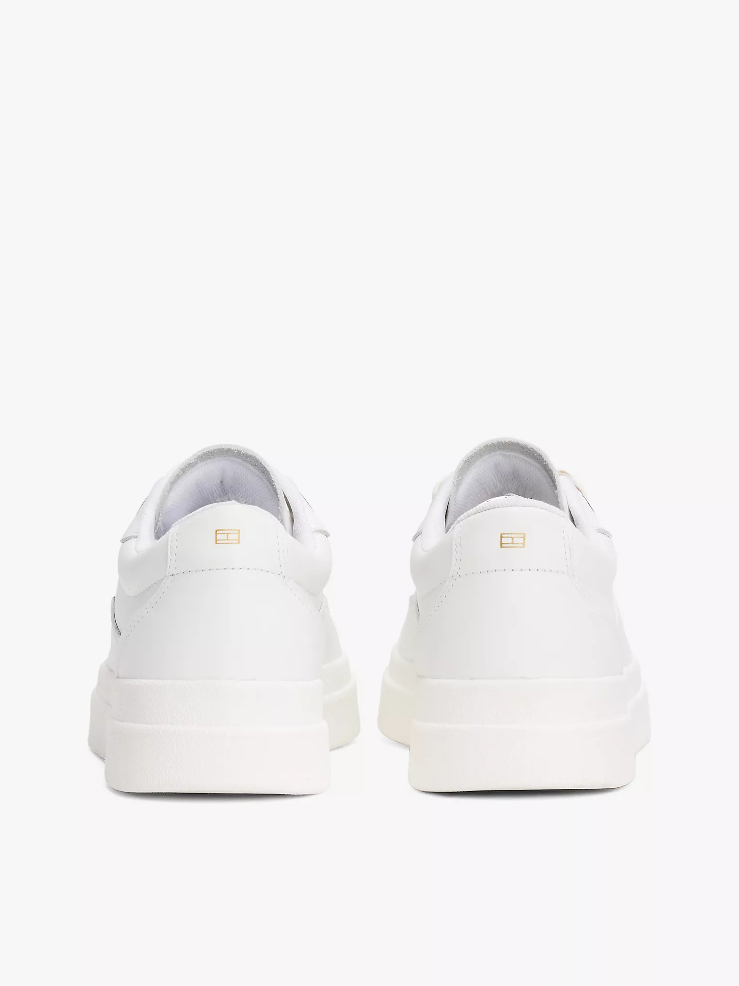 Leather Platform Court Sneaker - White 11 Leather Platform Court Sneaker
- White