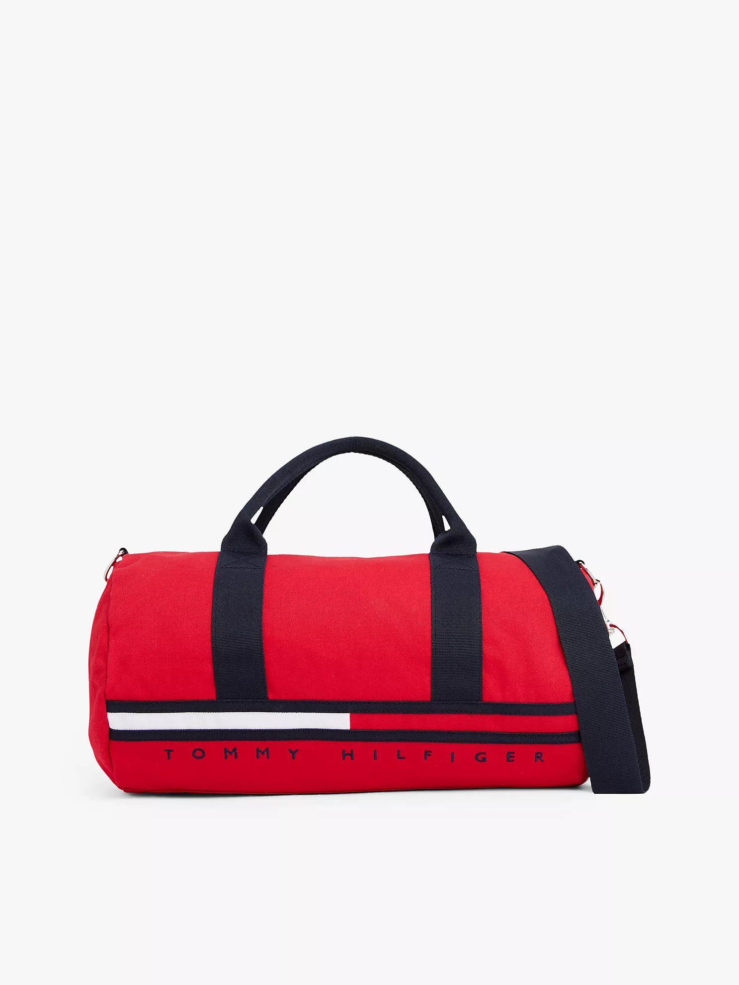 Kids' Flag Stripe Logo Duffle Bag
         - Apple Red