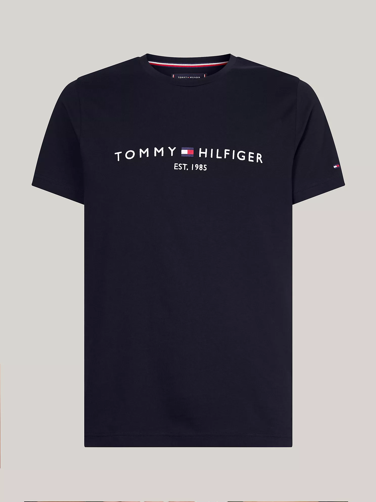 Embroidered Tommy Logo Slim Fit T-Shirt - Navy 10 Embroidered Tommy Logo Slim Fit T-Shirt
- Navy