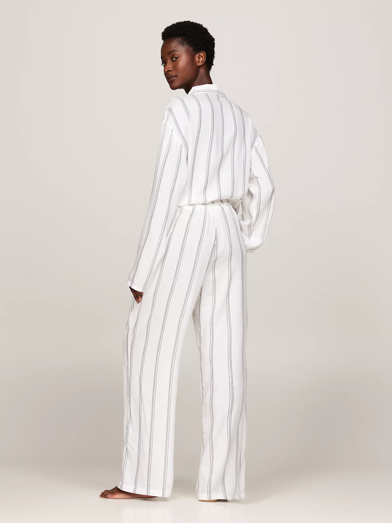 Viscose Pajama Pant - Ivory Stripe 9 Viscose Pajama Pant
- Ivory Stripe