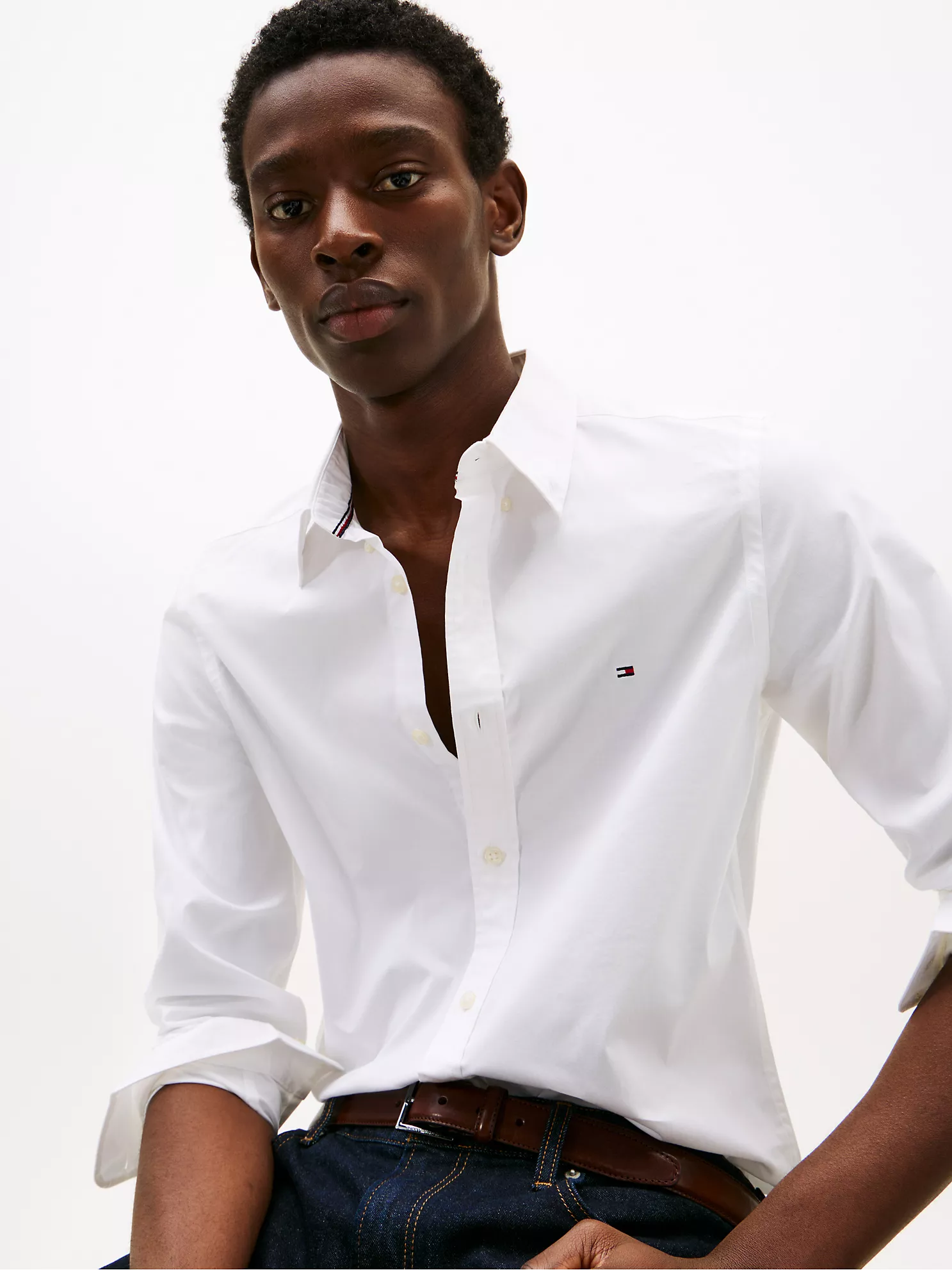 THFlex Slim Fit Poplin Dress Shirt - Optic White 7 THFlex Slim Fit Poplin Dress Shirt
- Optic White
