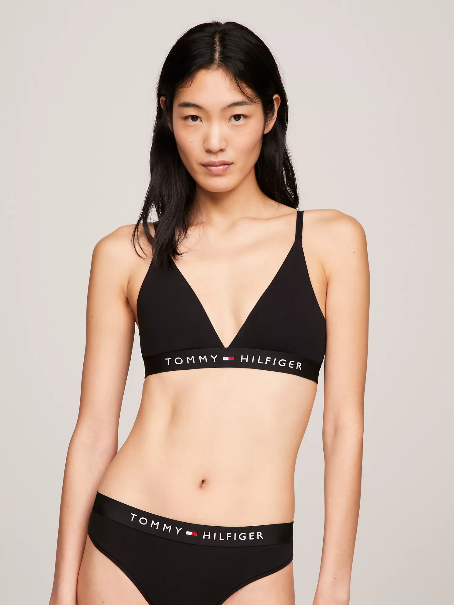 Flag Unlined Triangle Bralette - Black 1 Flag Unlined Triangle Bralette
- Black