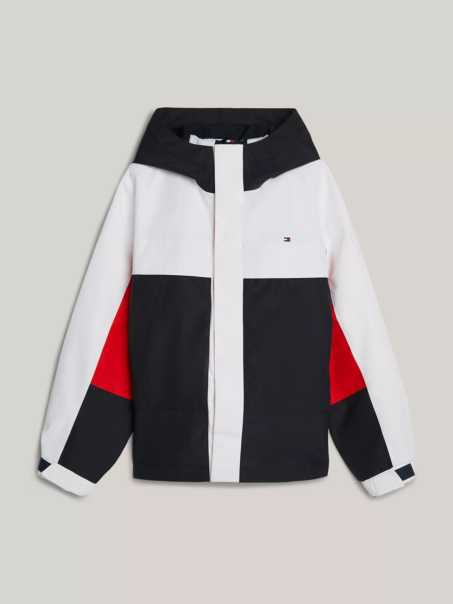 Kids' Colorblock Hooded Jacket - Navy/Red/White 1 Kids' Colorblock Hooded Jacket
- Navy/Red/White