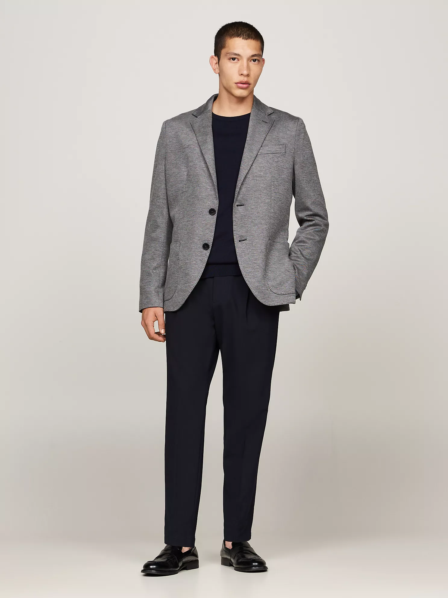 Jersey Knit Blazer - Medium Grey Heather 6 Jersey Knit Blazer
- Medium Grey Heather