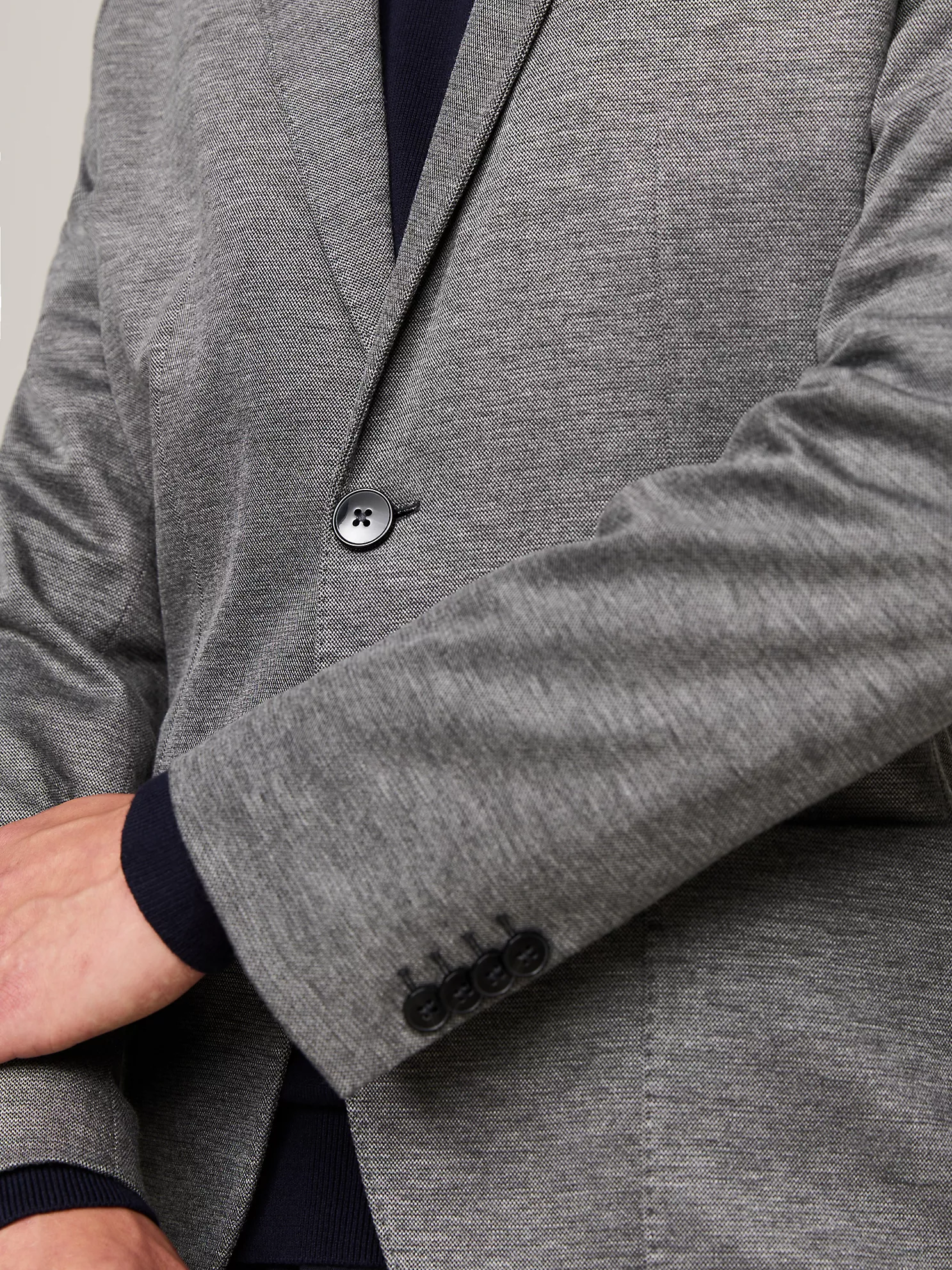 Jersey Knit Blazer - Medium Grey Heather 7 Jersey Knit Blazer
- Medium Grey Heather