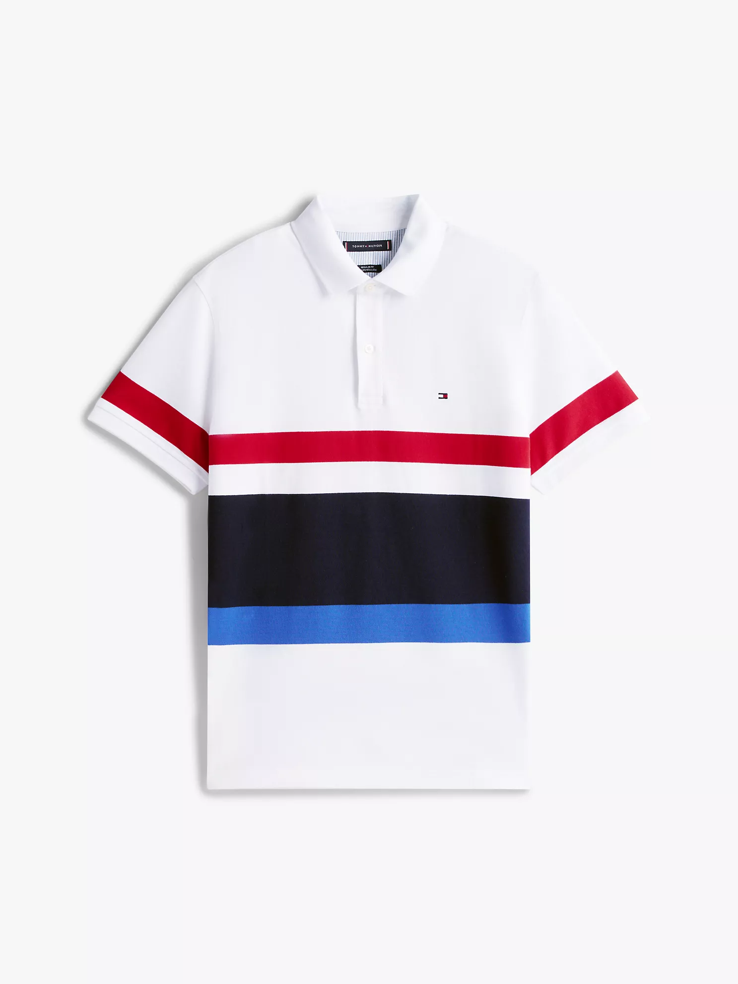Regular Fit Block Stripe Polo - Optic White Colorblock 10 Regular Fit Block Stripe Polo
- Optic White Colorblock