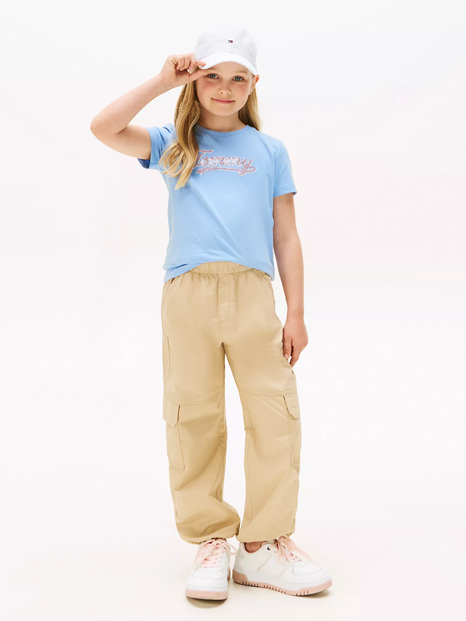 Kids' Script Sequin Logo T-shirt - Cloudy Blue 8 Kids' Script Sequin Logo T-shirt
- Cloudy Blue
