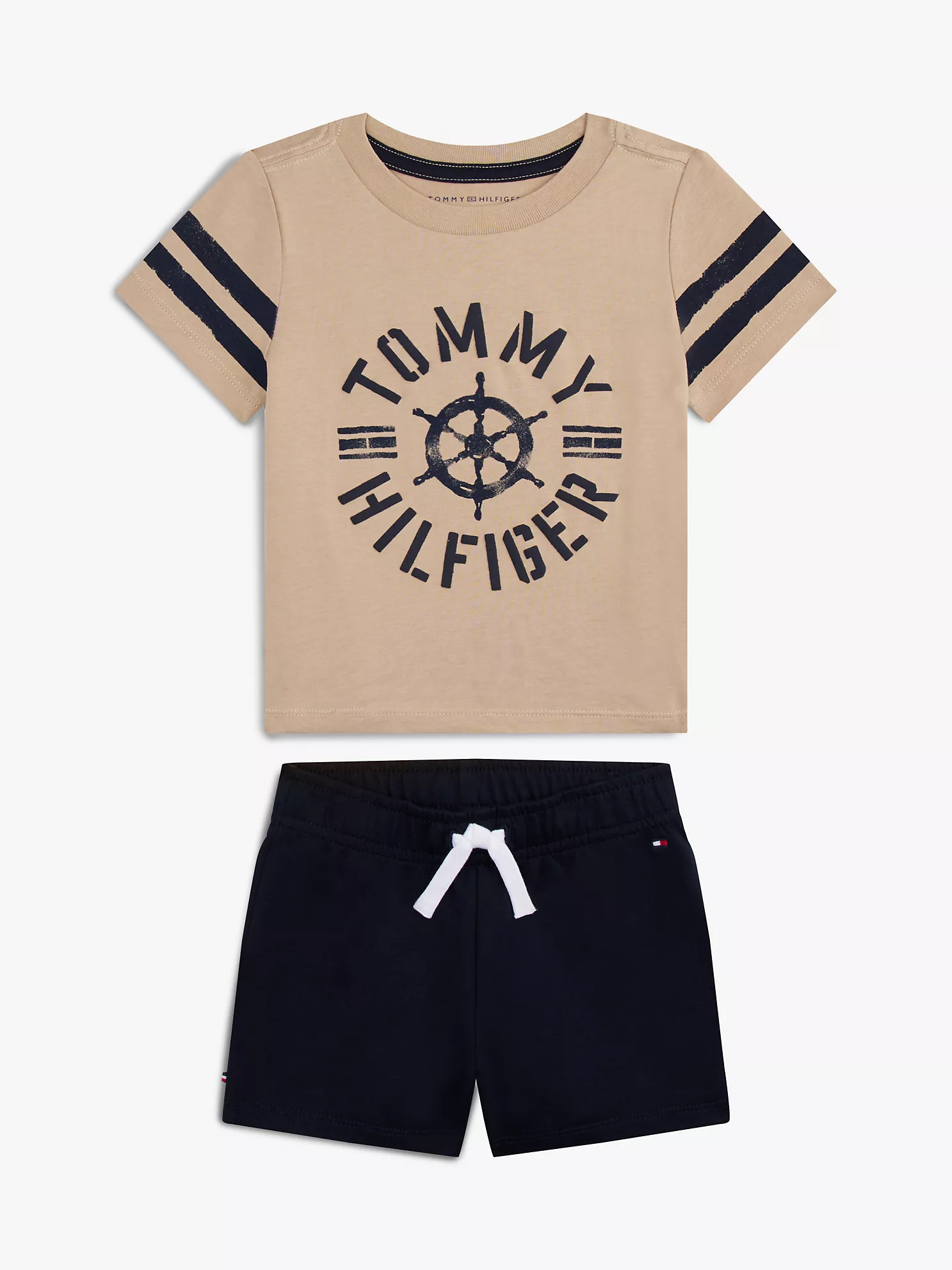 Babies' Nautical T-Shirt and Short Set - Beige 1 Babies' Nautical T-Shirt and Short Set
- Beige