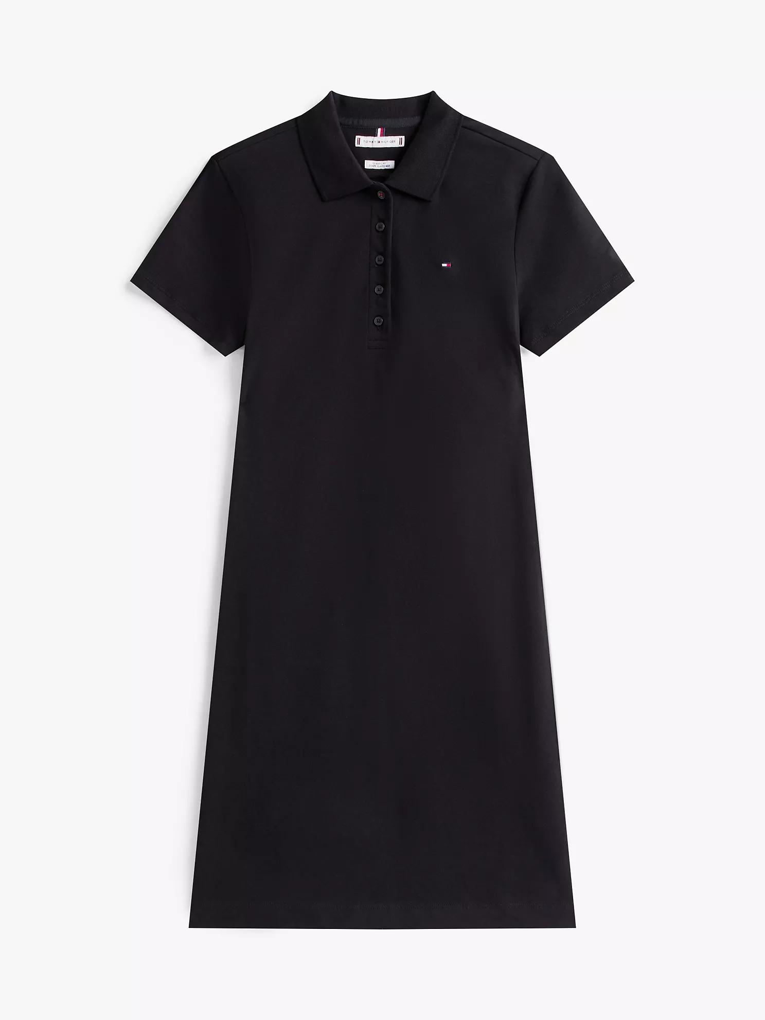 Stretch-Cotton Regular Fit Polo Dress - Black 10 Stretch-Cotton Regular Fit Polo Dress
- Black