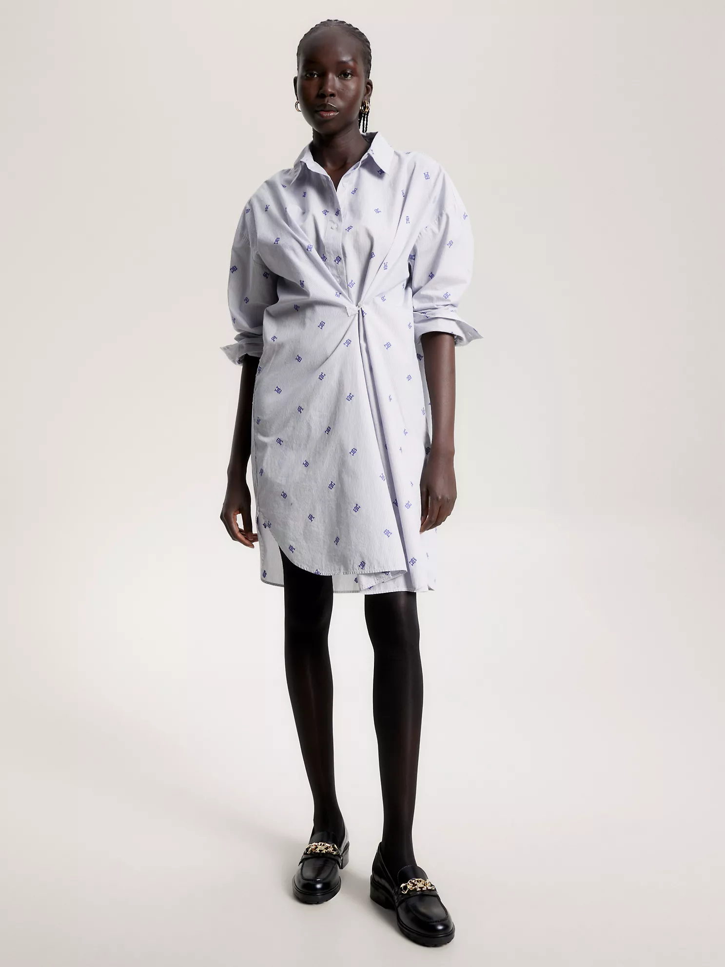 Ithaca Stripe Monogram Shirtdress - Ithaca Stripe/Twilight Lapis 9 Ithaca Stripe Monogram Shirtdress
- Ithaca Stripe/Twilight Lapis