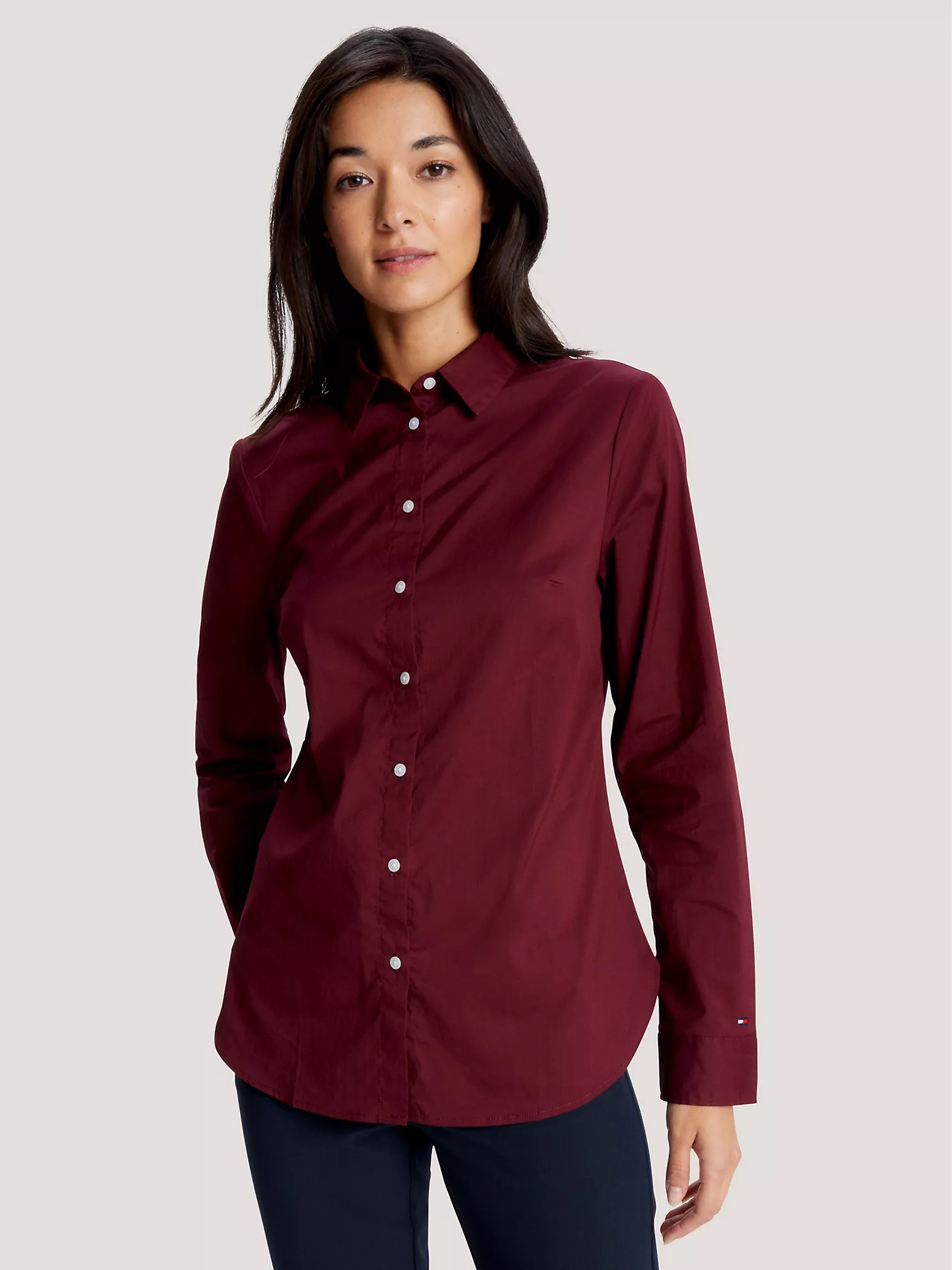 Slim Fit Solid Shirt - Deep Rouge 1 Slim Fit Solid Shirt
- Deep Rouge