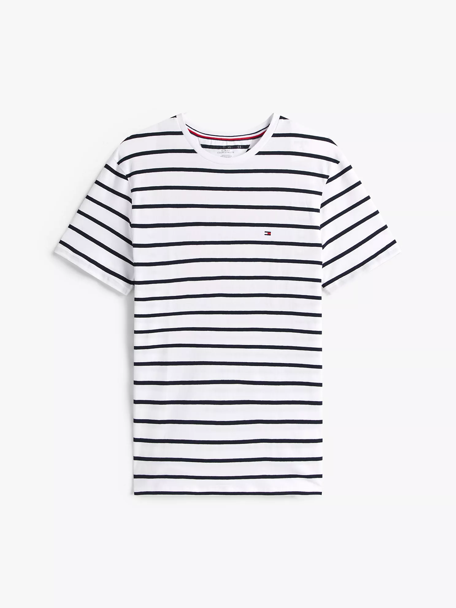 Stripe Stretch-Cotton Extra Slim T-Shirt - Optic White Stripe 10 Stripe Stretch-Cotton Extra Slim T-Shirt
- Optic White Stripe