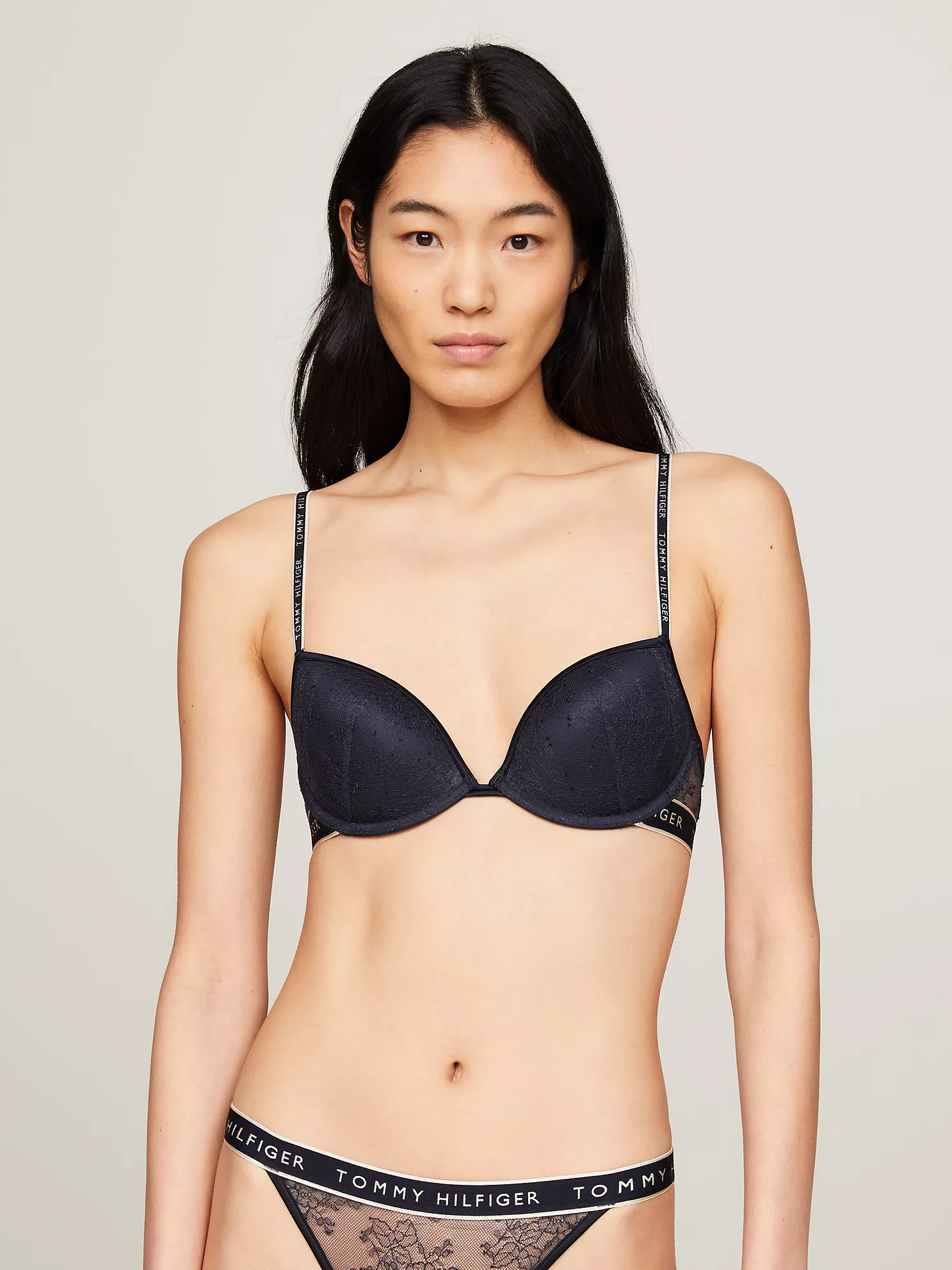 Lace Push-Up Bra - Navy 1 Lace Push-Up Bra
- Navy