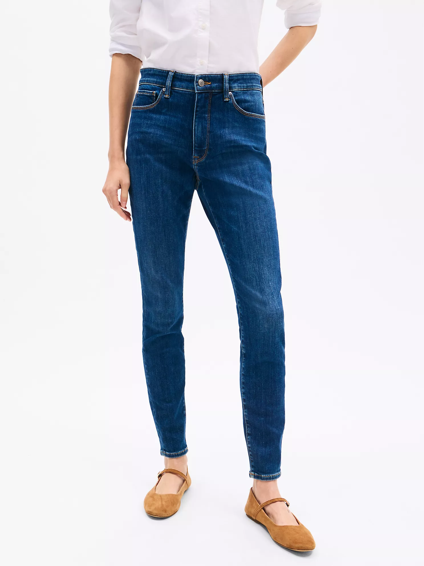 High-Rise Super Skinny Skinny Jean - Medium Wash 1 High-Rise Super Skinny Skinny Jean
- Medium Wash