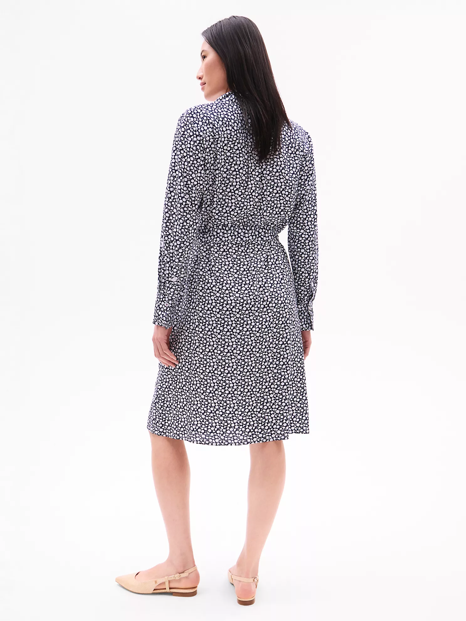 Floral Print Shirtdress - Navy Multi 8 Floral Print Shirtdress
- Navy Multi