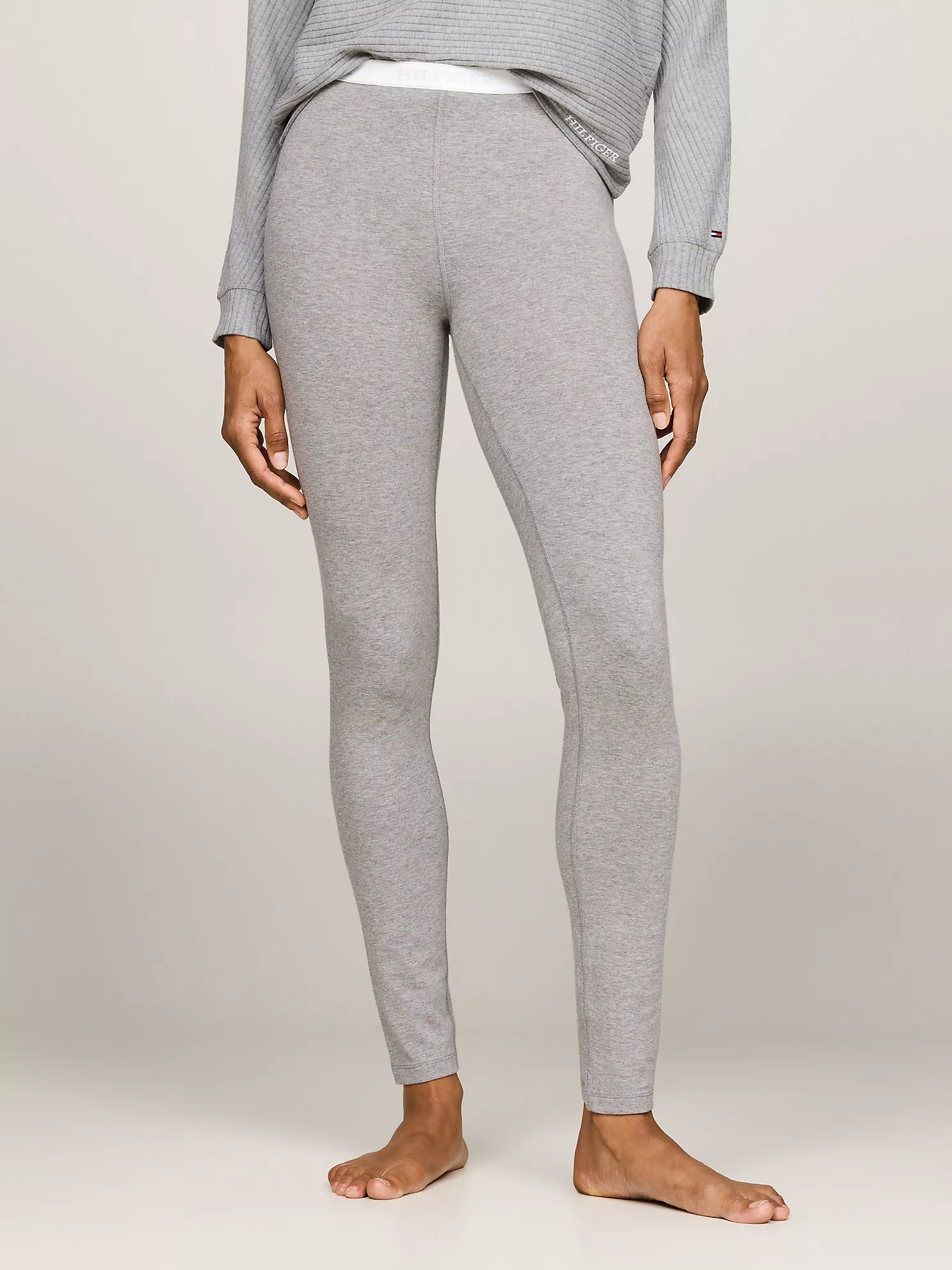 Monotype Logo Lounge Legging - Mid Grey Heather 1 Monotype Logo Lounge Legging
- Mid Grey Heather
