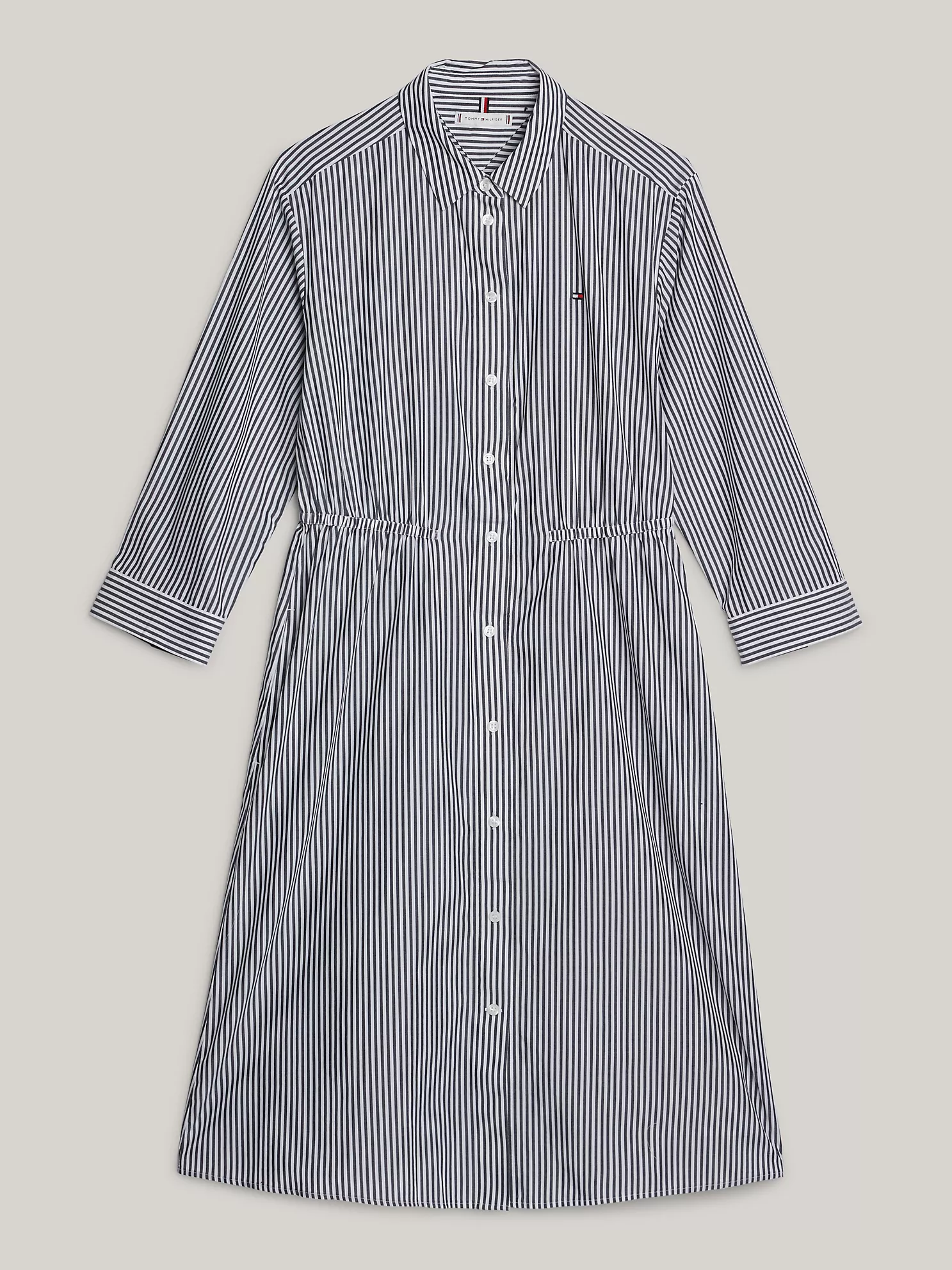 Belted Stripe Midi Shirtdress - Ithaka Stripe/Navy 1 Belted Stripe Midi Shirtdress
- Ithaka Stripe/Navy