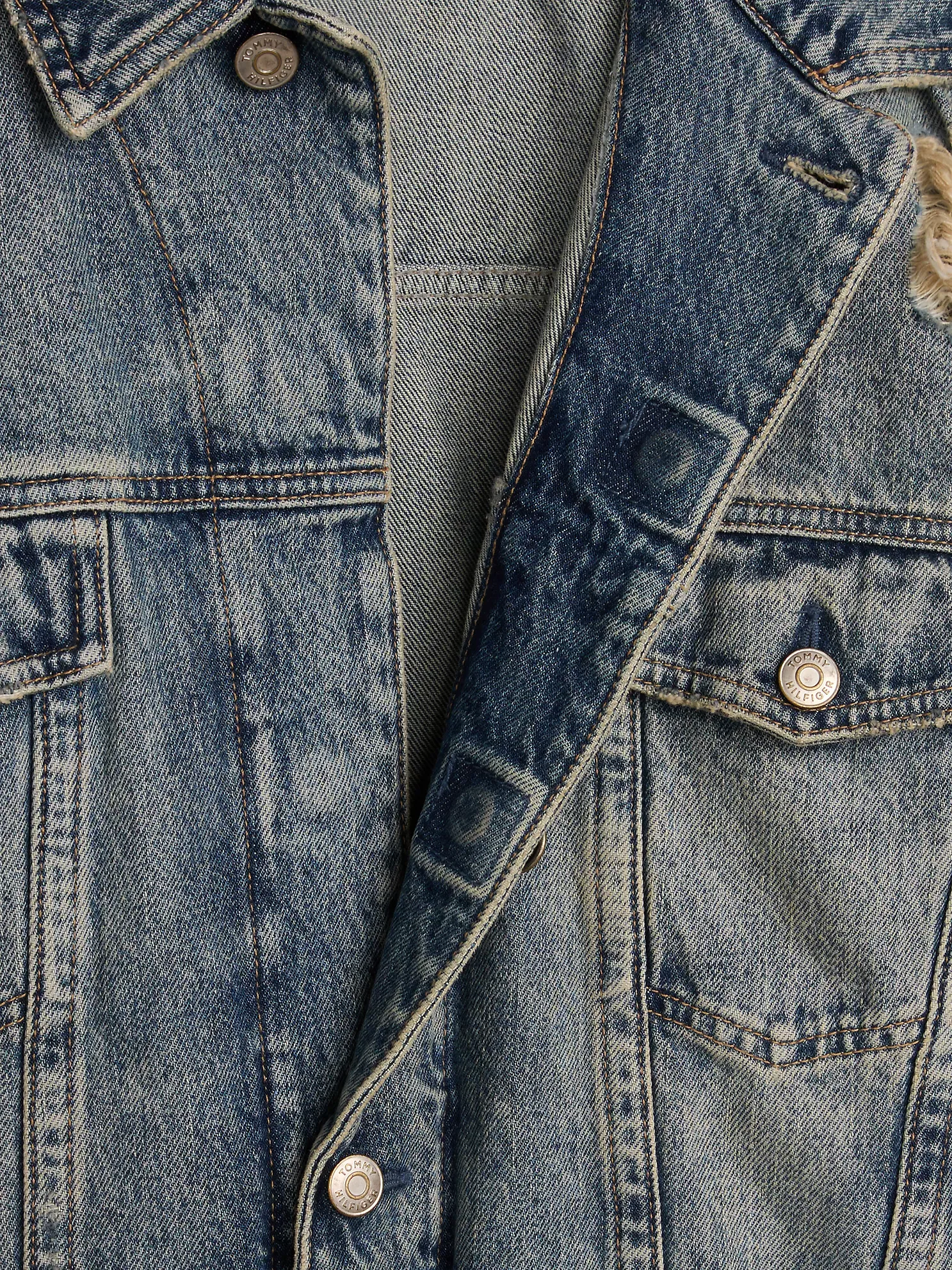 Oversized Distressed Denim Jacket - Washed Denim 6 Oversized Distressed Denim Jacket
- Washed Denim
