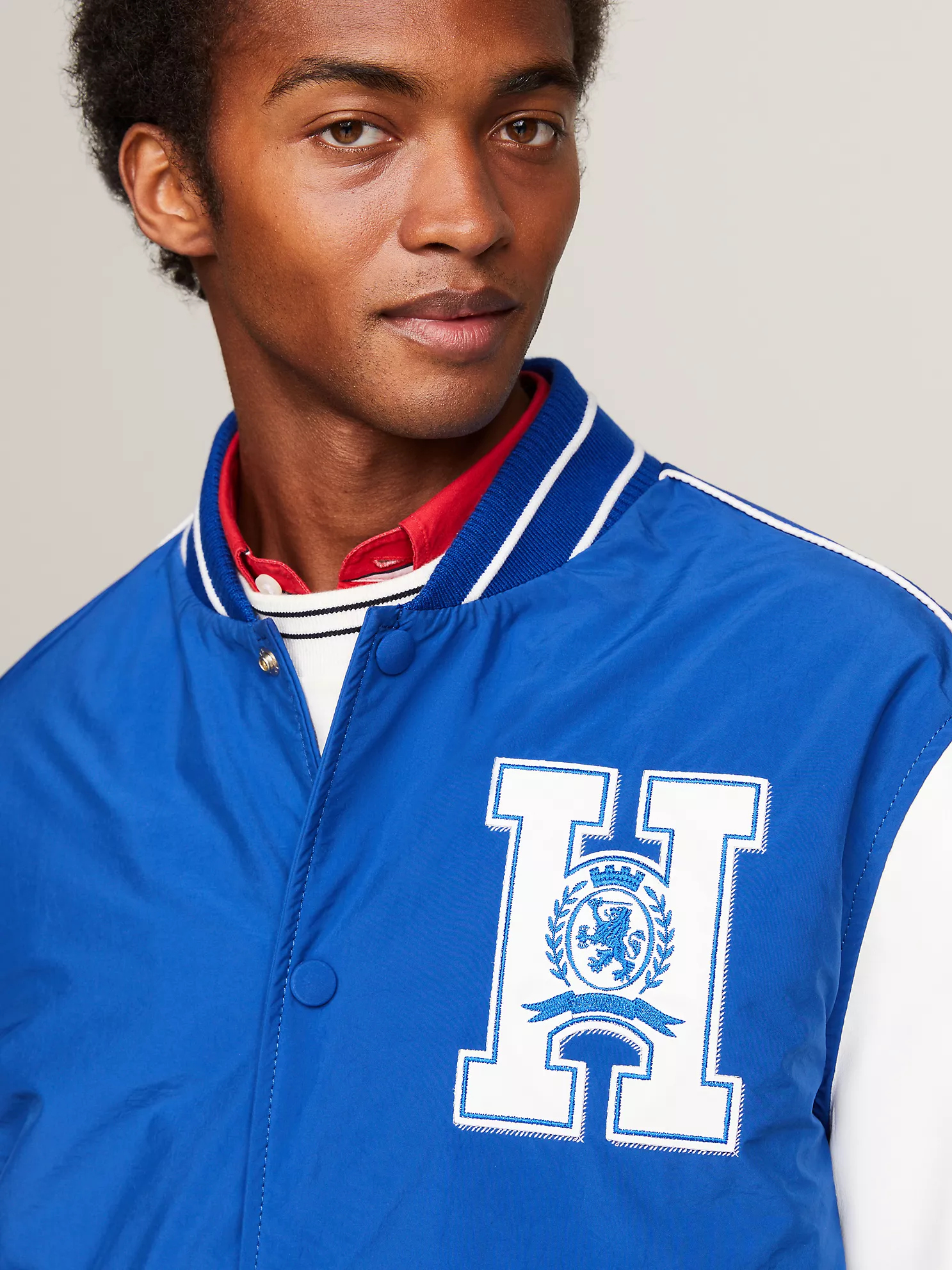Crest Logo Varsity Jacket - Ultra Blue 7 Crest Logo Varsity Jacket
- Ultra Blue