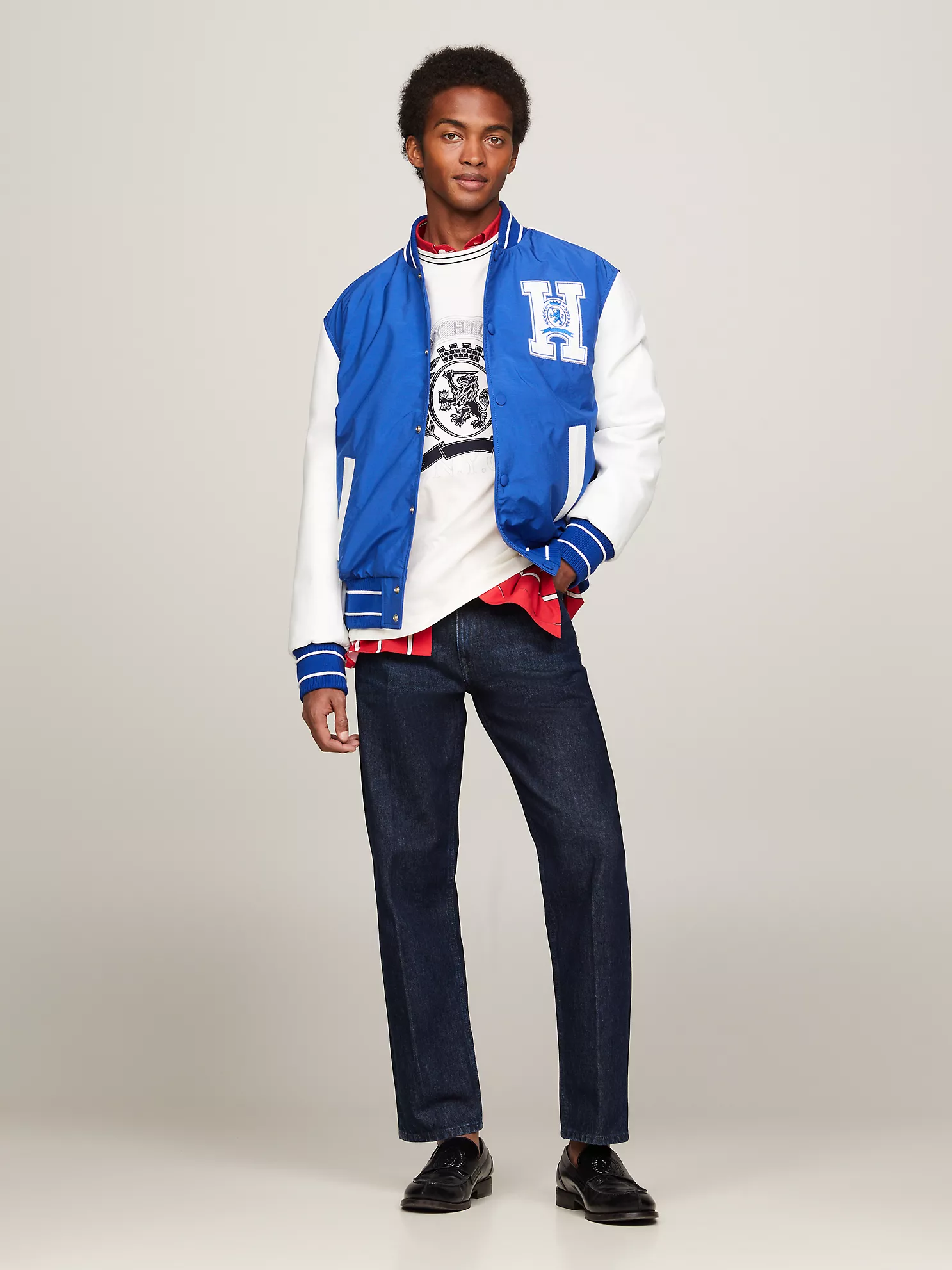 Crest Logo Varsity Jacket - Ultra Blue 8 Crest Logo Varsity Jacket
- Ultra Blue
