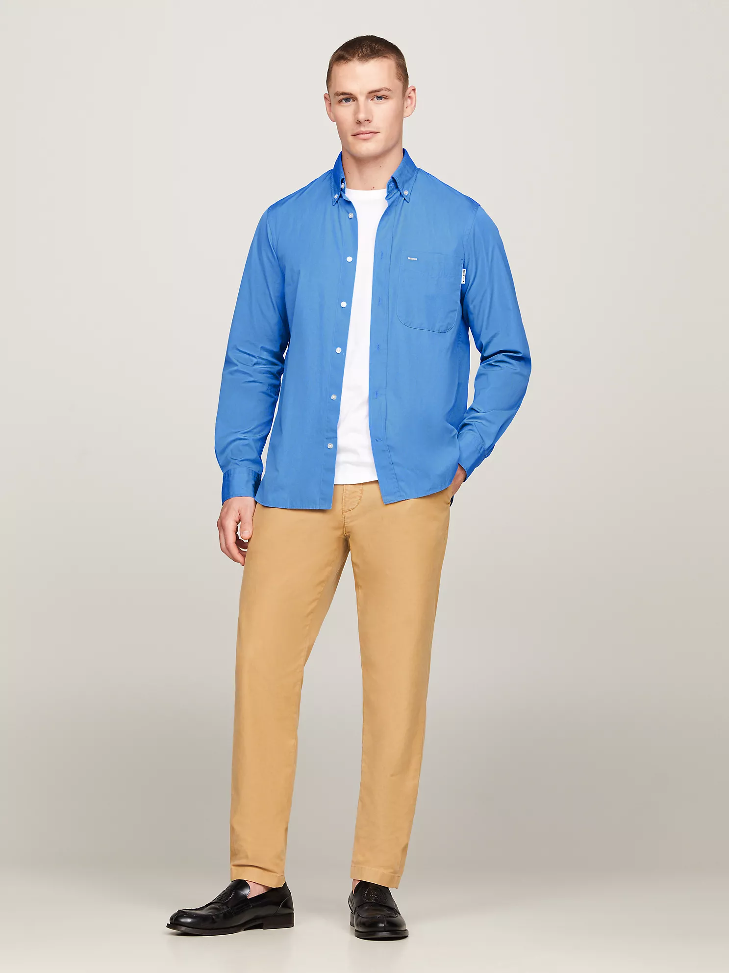Regular Fit Monotype Poplin Shirt - Blue Spell 6 Regular Fit Monotype Poplin Shirt
- Blue Spell