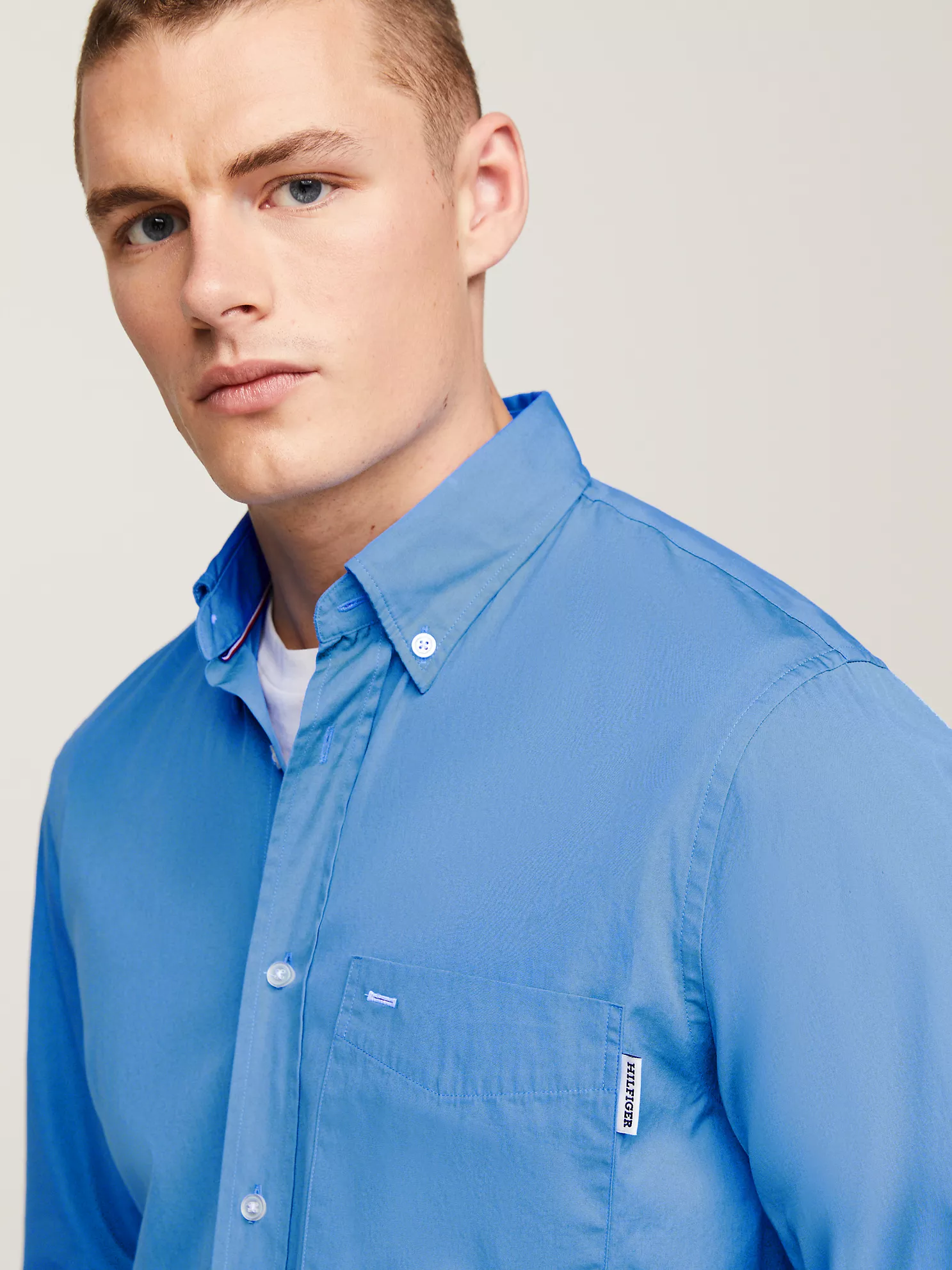 Regular Fit Monotype Poplin Shirt - Blue Spell 7 Regular Fit Monotype Poplin Shirt
- Blue Spell
